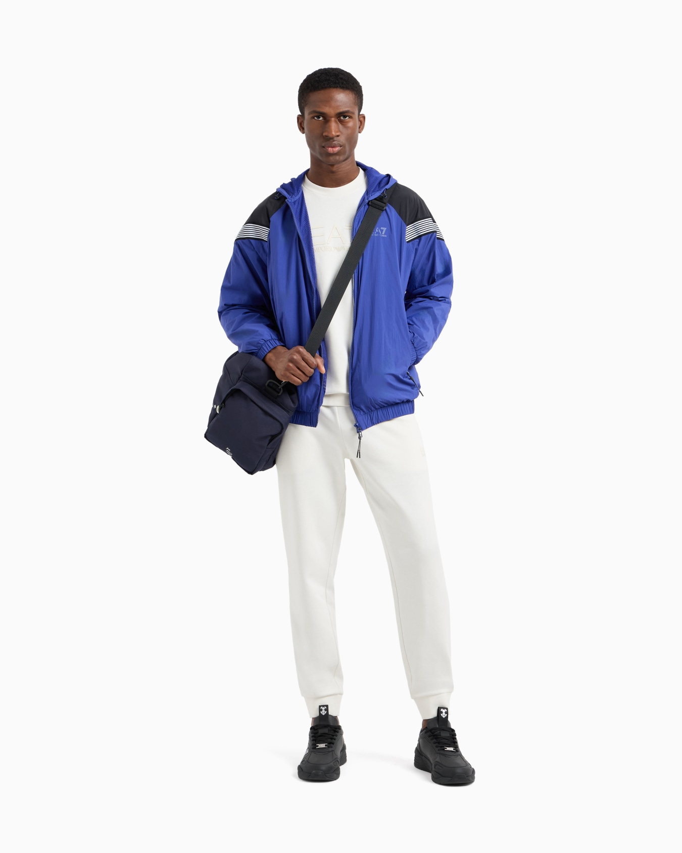 7 Lines nylon hooded jacket Slide 1