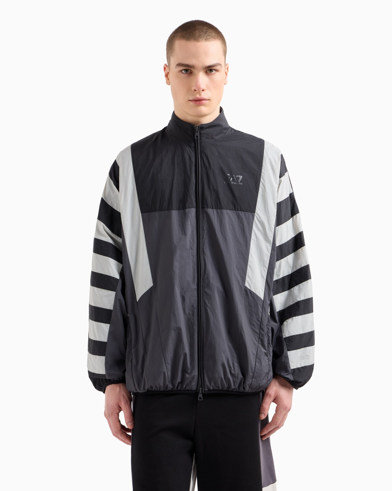 Summer Block nylon zip-up sweatshirt Slide 3