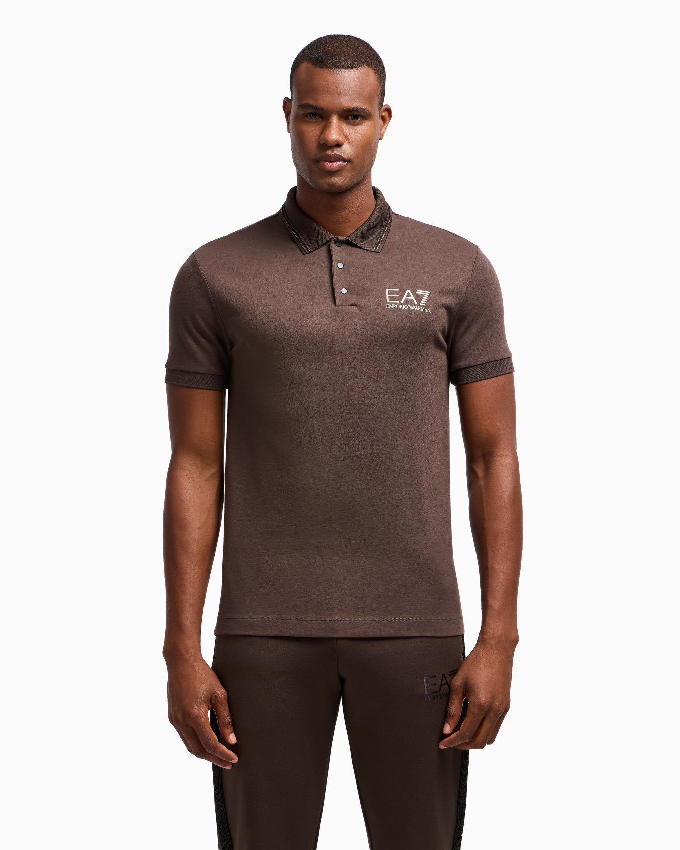 Gold Label short-sleeved viscose-jersey polo shirt Slide 3