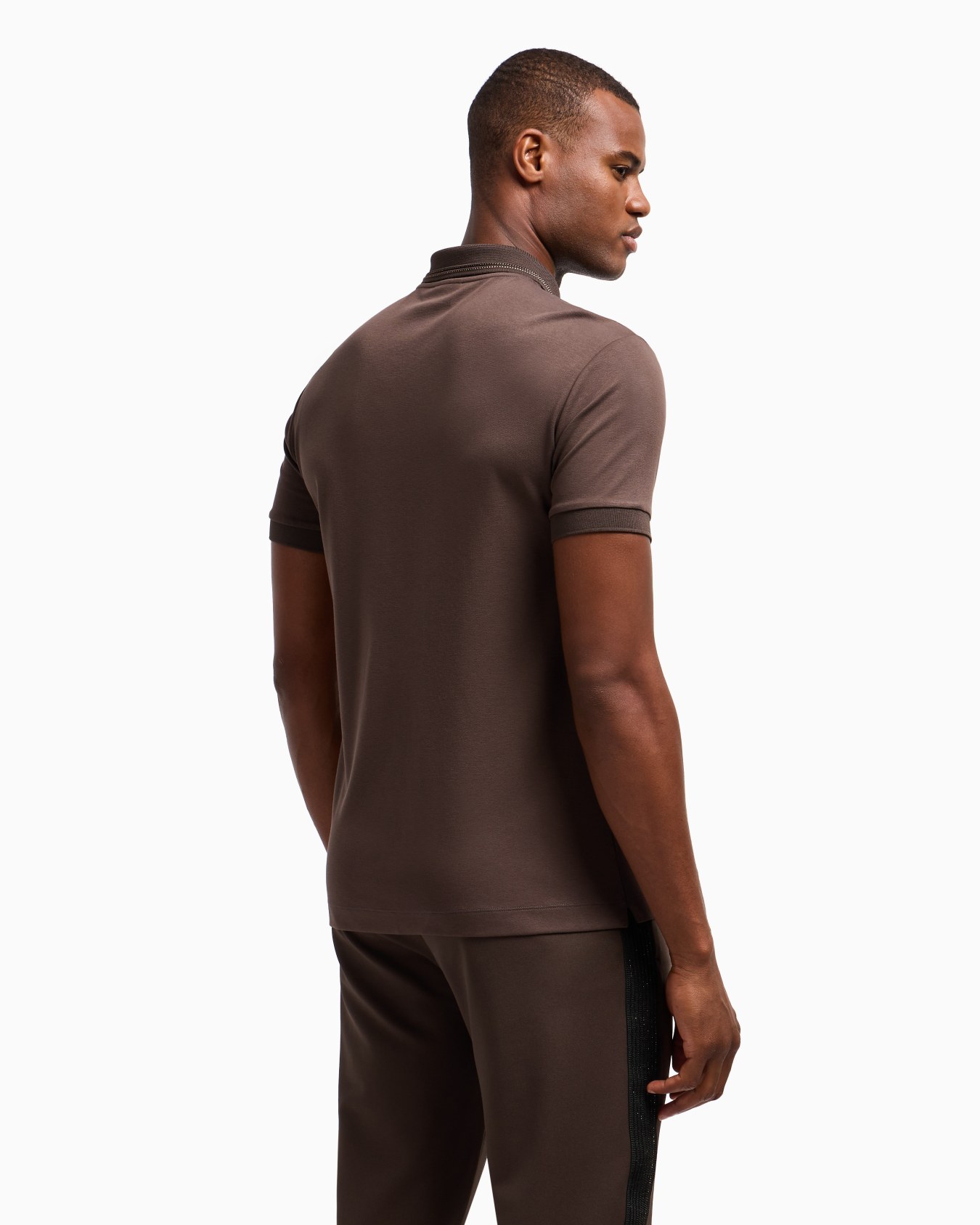 Gold Label short-sleeved viscose-jersey polo shirt Slide 2