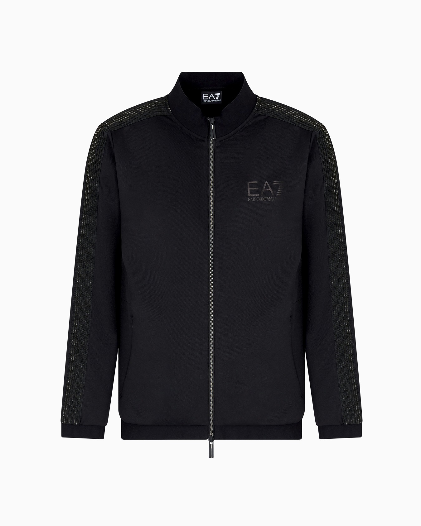 Gold Label zip-up sweatshirt in stretch technical twill Slide 0