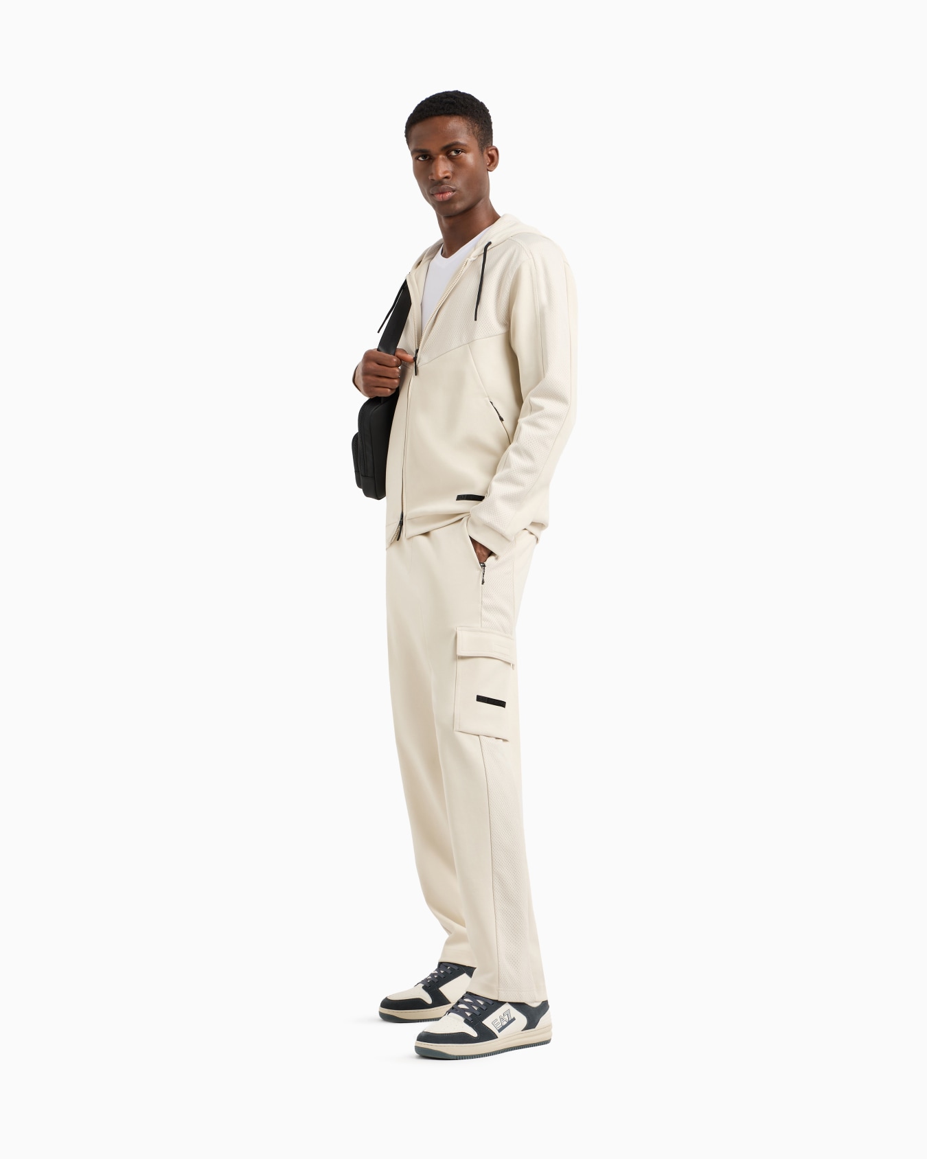 Cotton-blend hooded sweatshirt  Slide 1