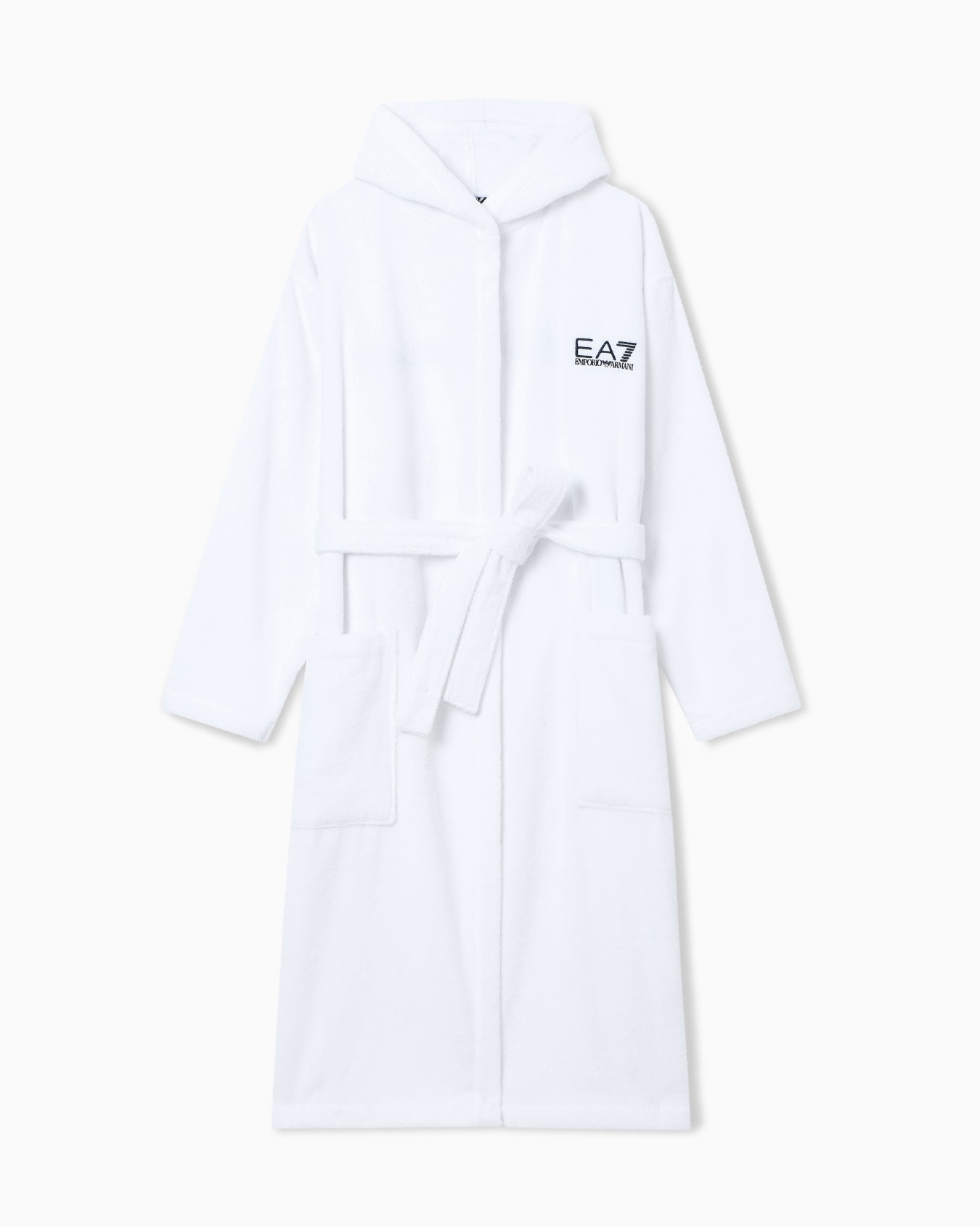 Cotton terry bathrobe Slide 0