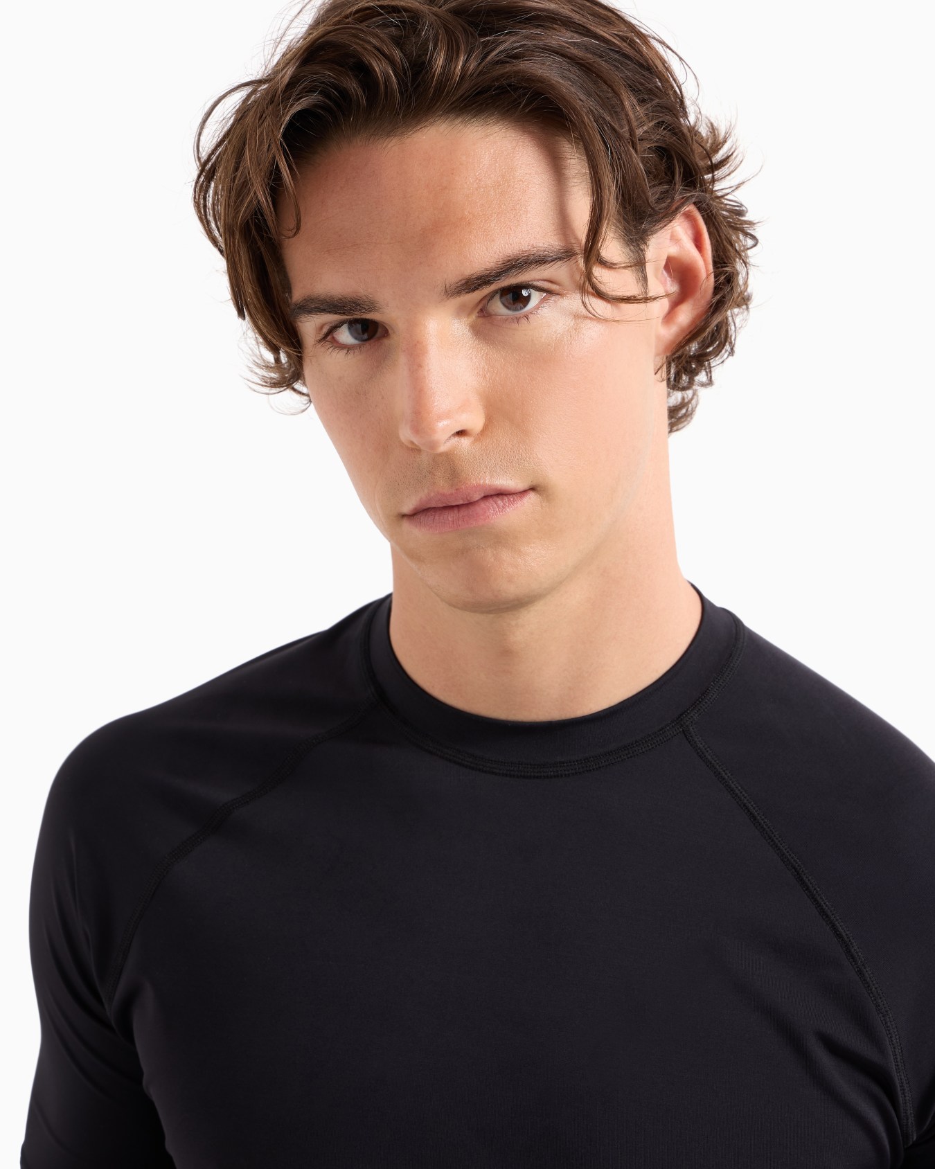 Short-sleeved crew-neck Lycra T-shirt Slide 4