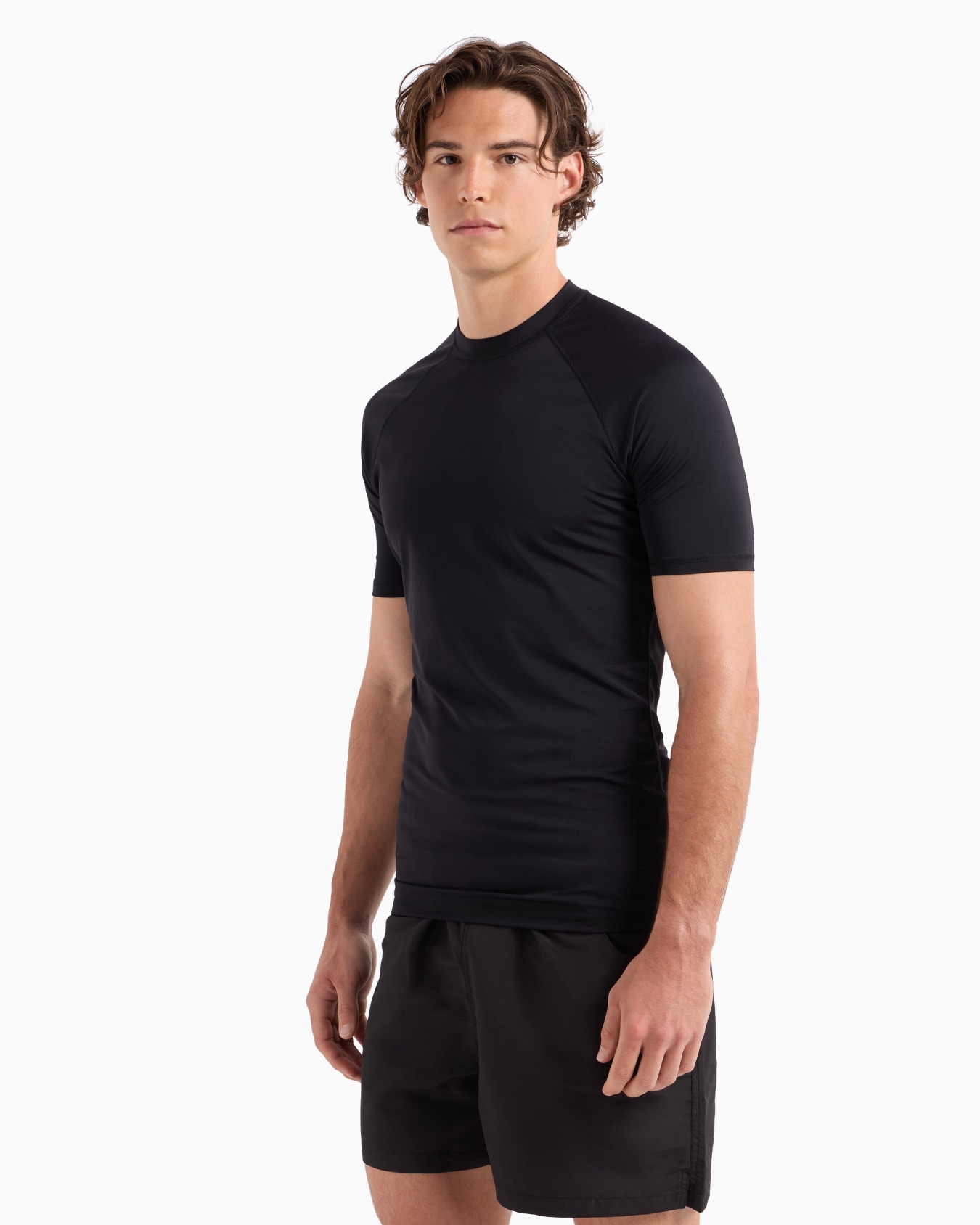 Short-sleeved crew-neck Lycra T-shirt Slide 3