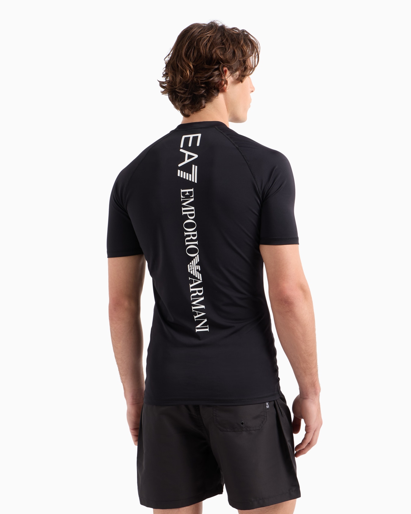 Short-sleeved crew-neck Lycra T-shirt Slide 2