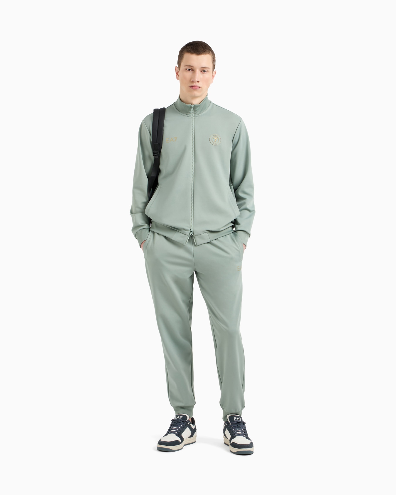 Soccer stretch-twill tracksuit Slide 1