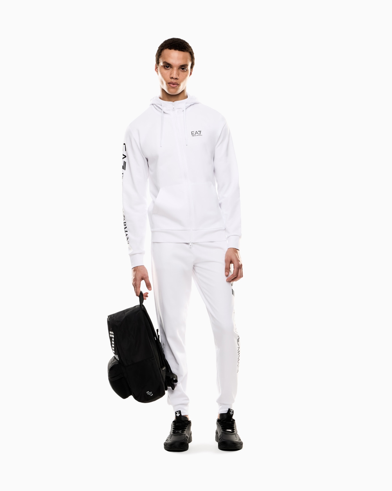 Logo Series hooded cotton sweatshirt Slide 1