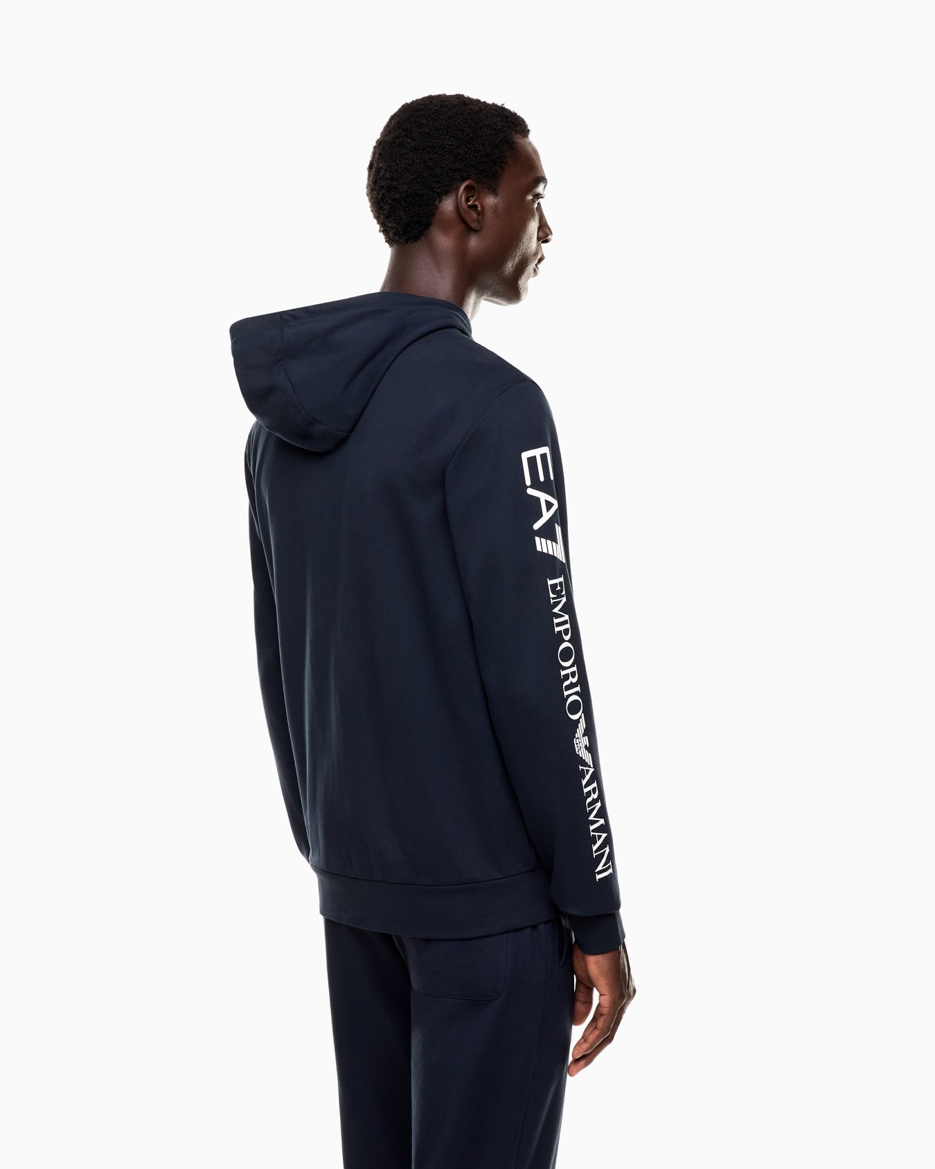 Sudadera con capucha y cremallera de algodón Logo Series Diapositiva 2