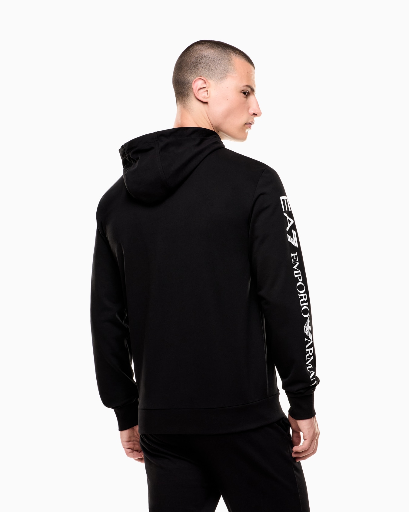 Sudadera con capucha y cremallera de algodón Logo Series Diapositiva 2