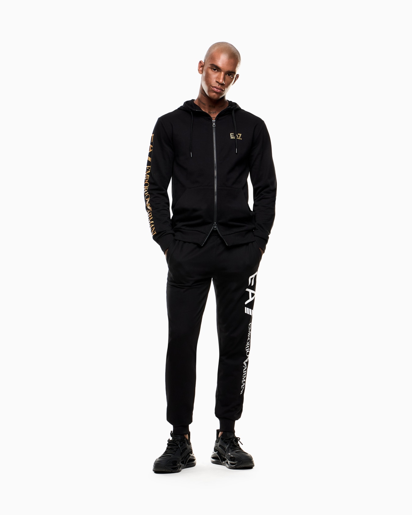 Logo Series cotton hooded, zip-up sweatshirt Slide 2