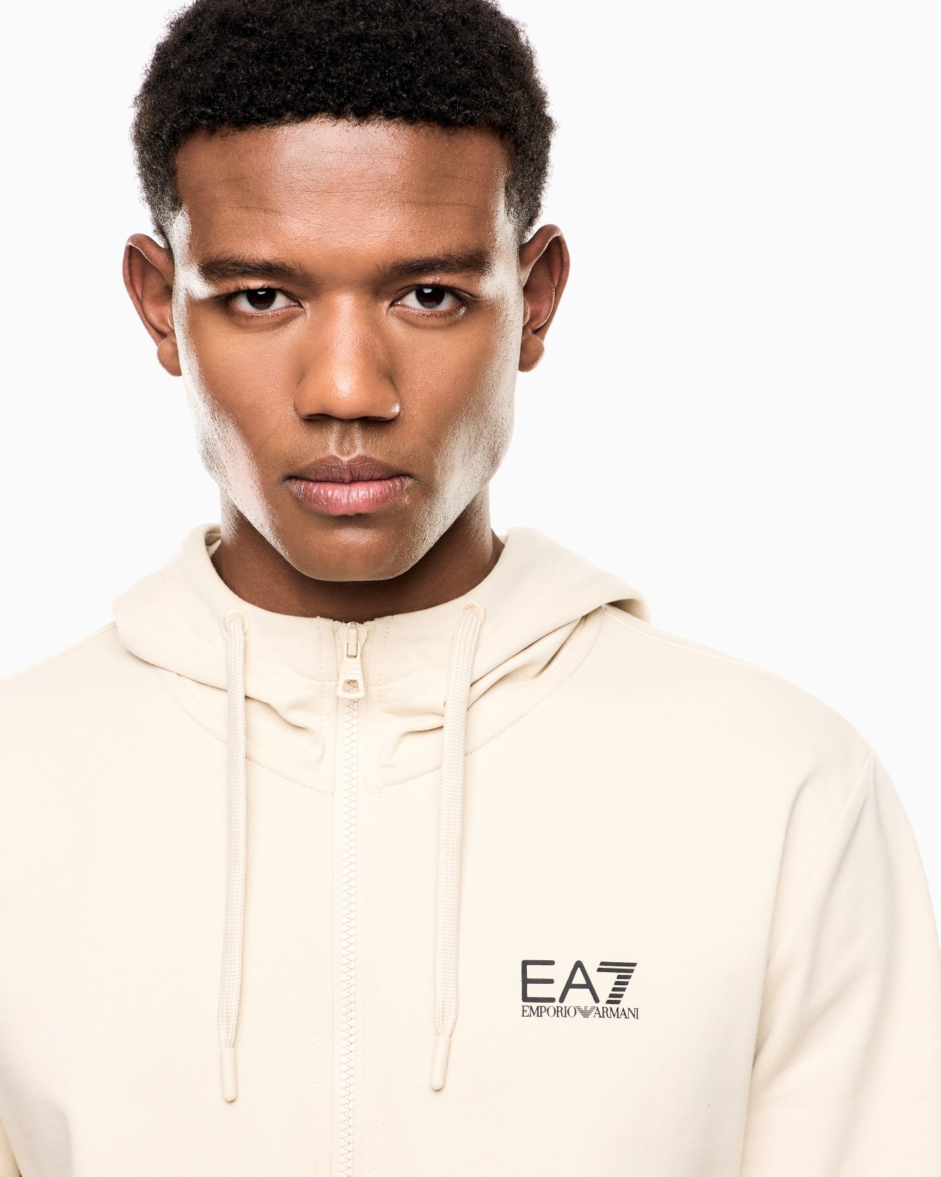 Felpa con cappuccio e zip Logo Series in cotone Slide 4