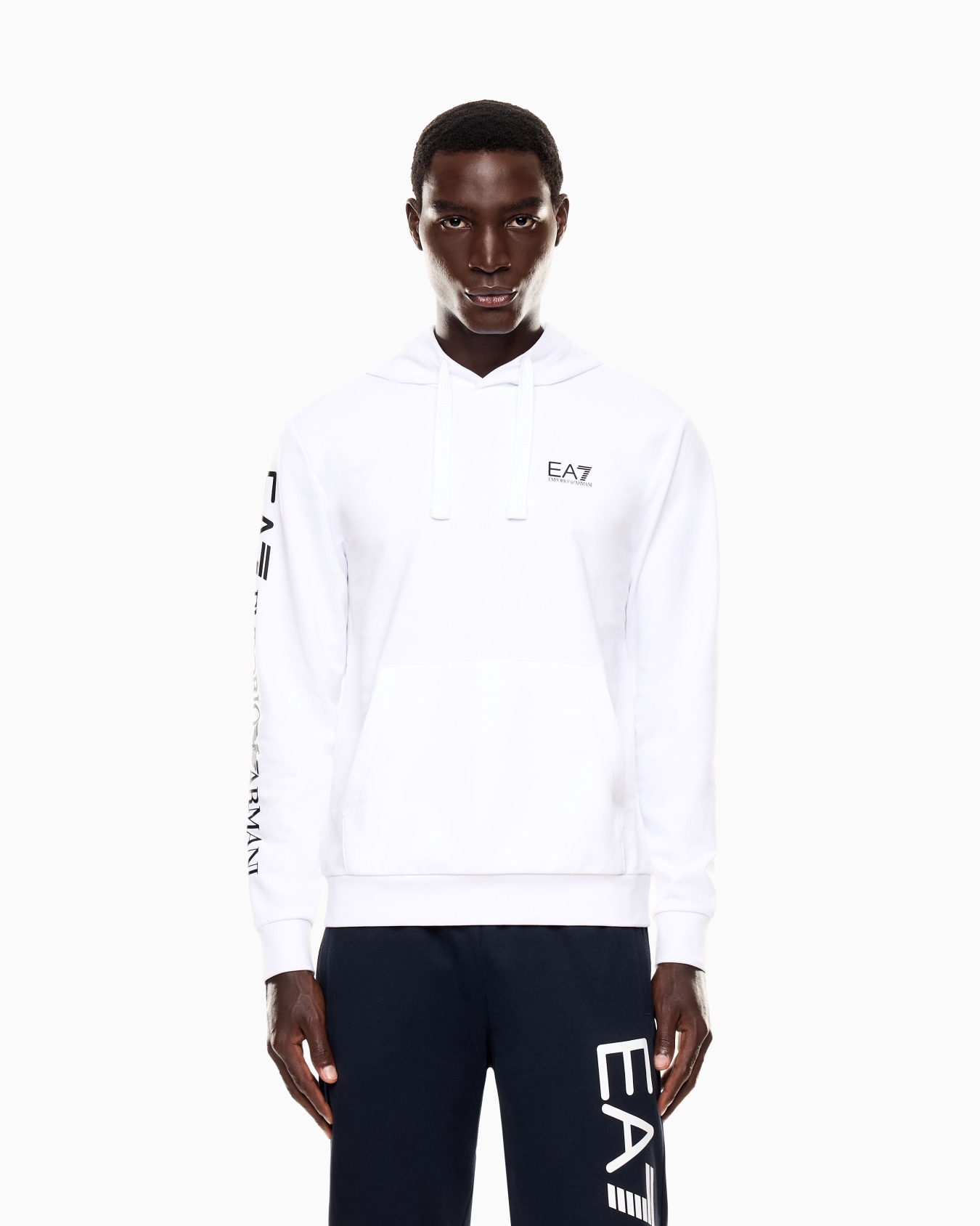Sudadera con capucha y cremallera de algodón Logo Series Diapositiva 3
