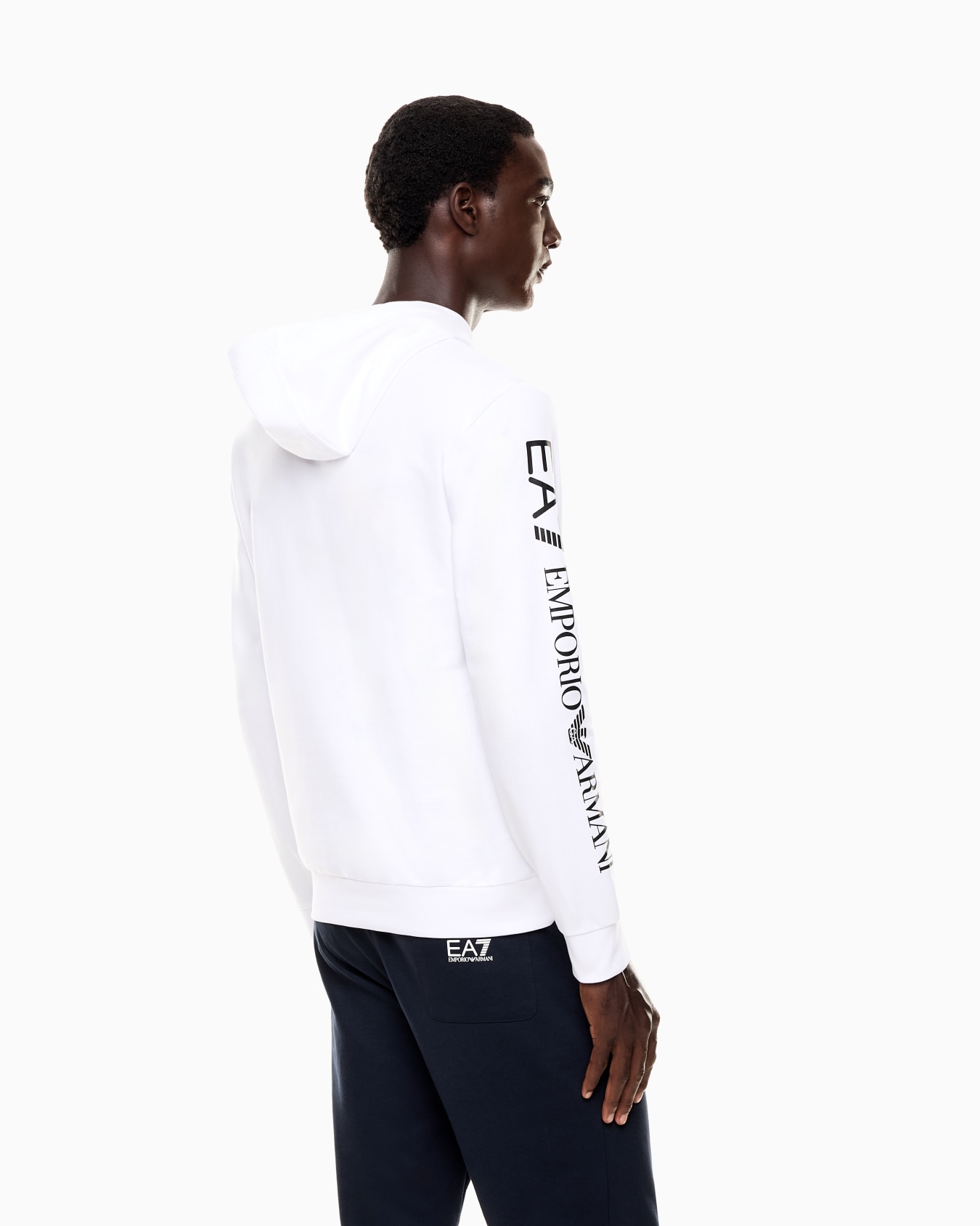 Sudadera con capucha y cremallera de algodón Logo Series Diapositiva 2