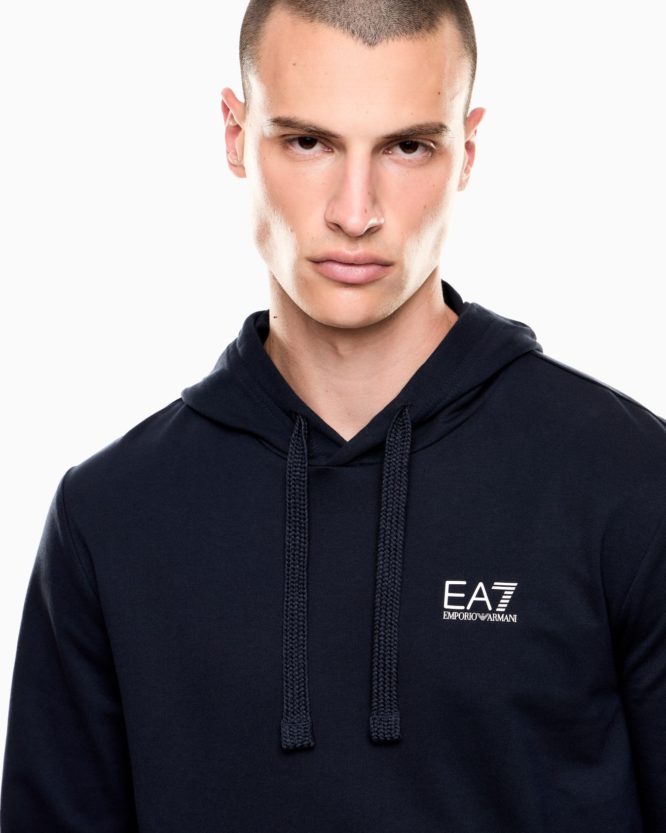 Sudadera con capucha y cremallera de algodón Logo Series Diapositiva 4
