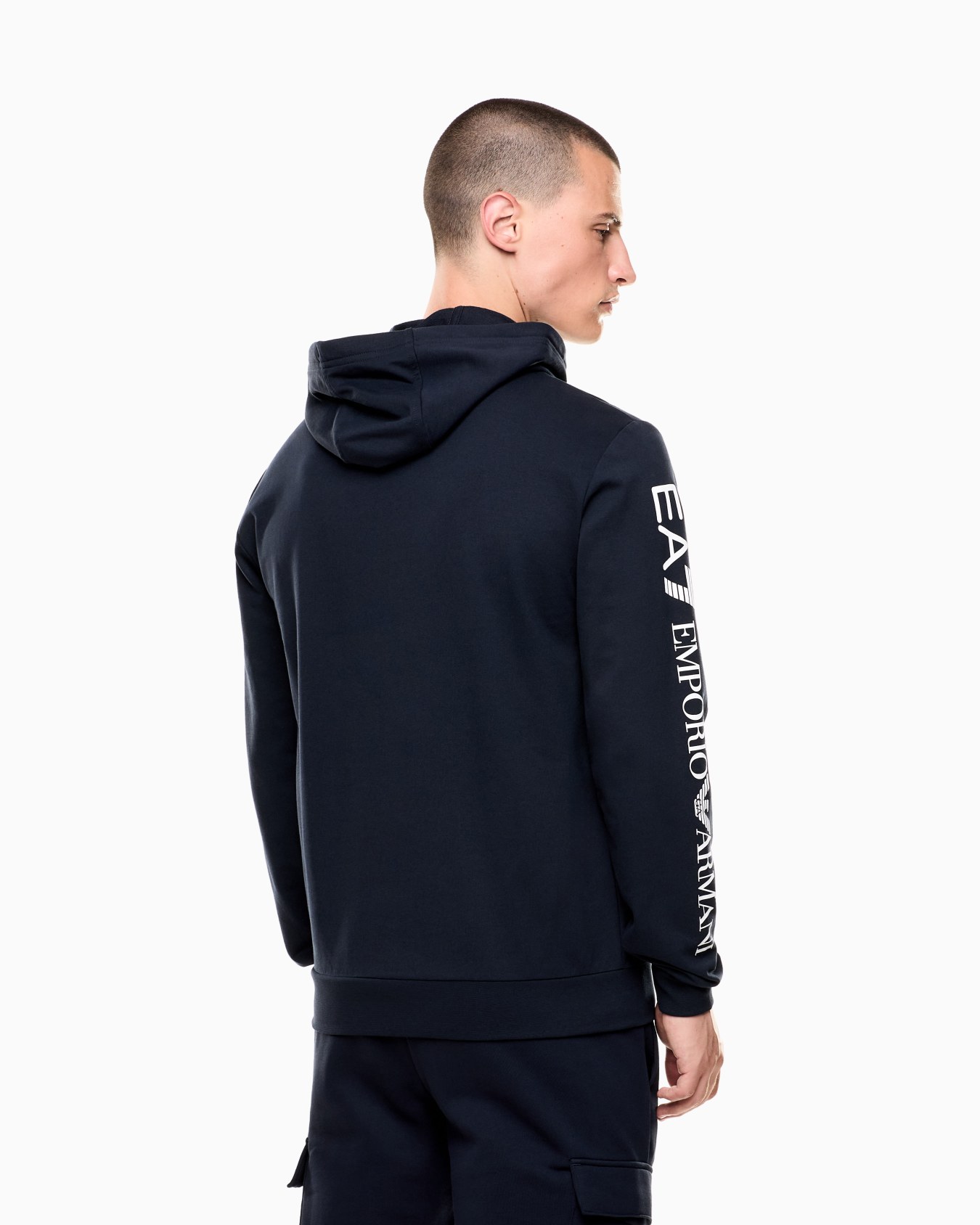 Sudadera con capucha y cremallera de algodón Logo Series Diapositiva 2