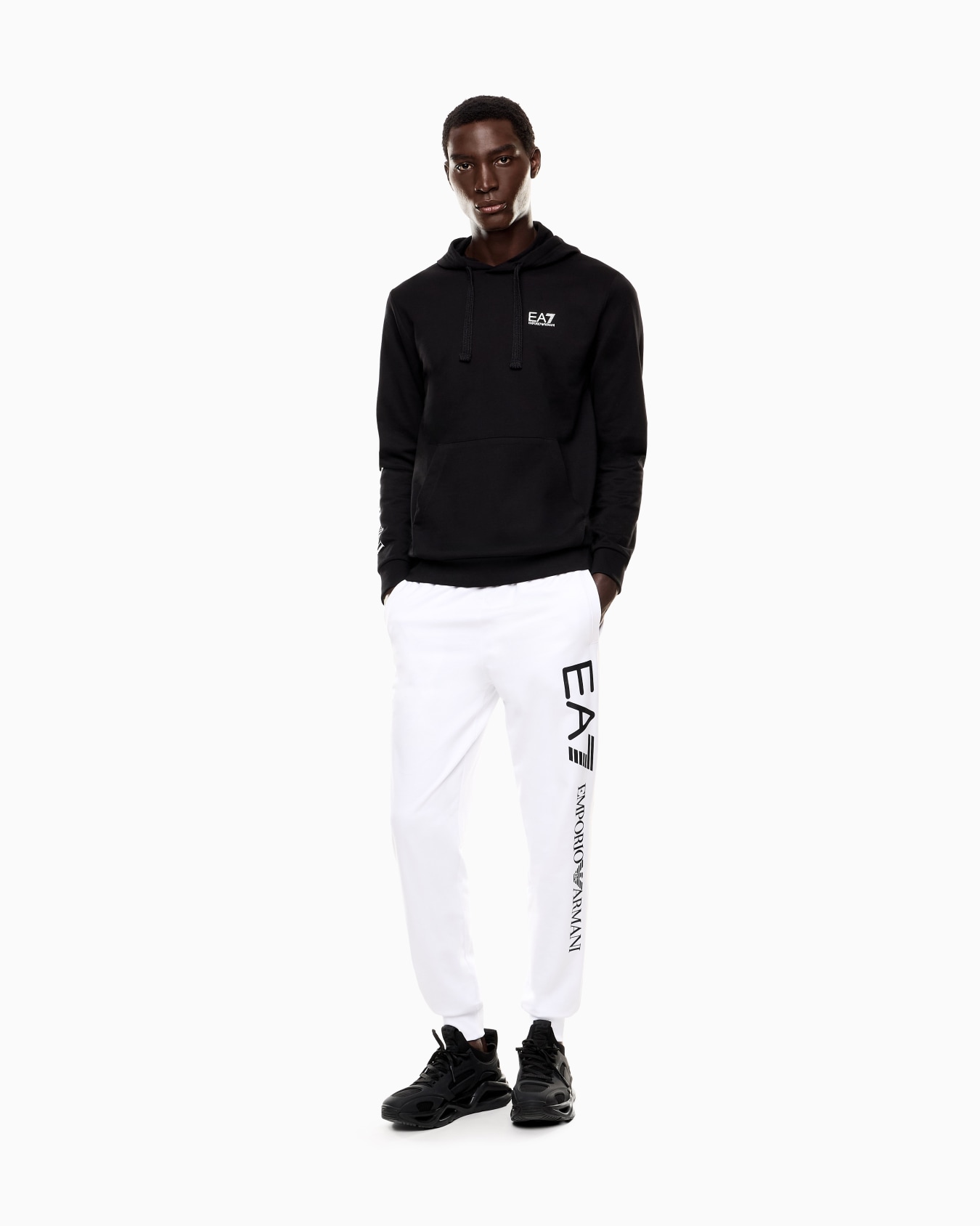 Logo Series cotton hooded, zip-up sweatshirt Slide 1