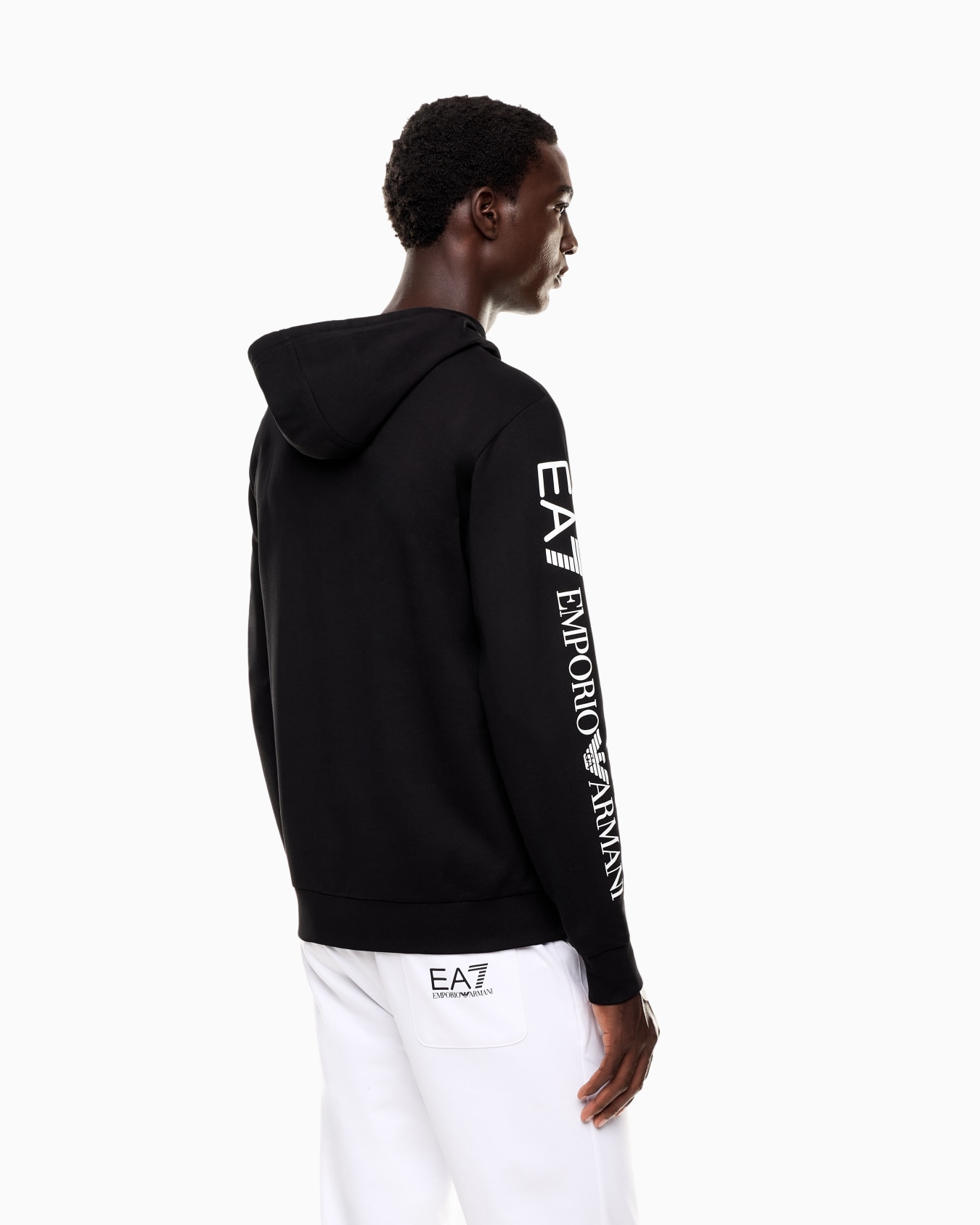 Logo Series cotton hooded, zip-up sweatshirt Slide 2
