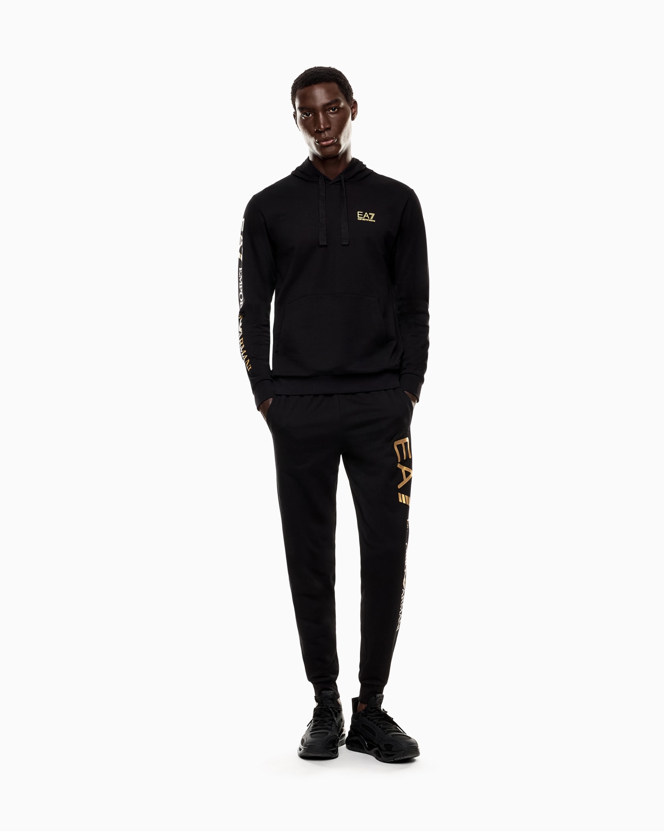 Logo Series cotton hooded, zip-up sweatshirt Slide 1