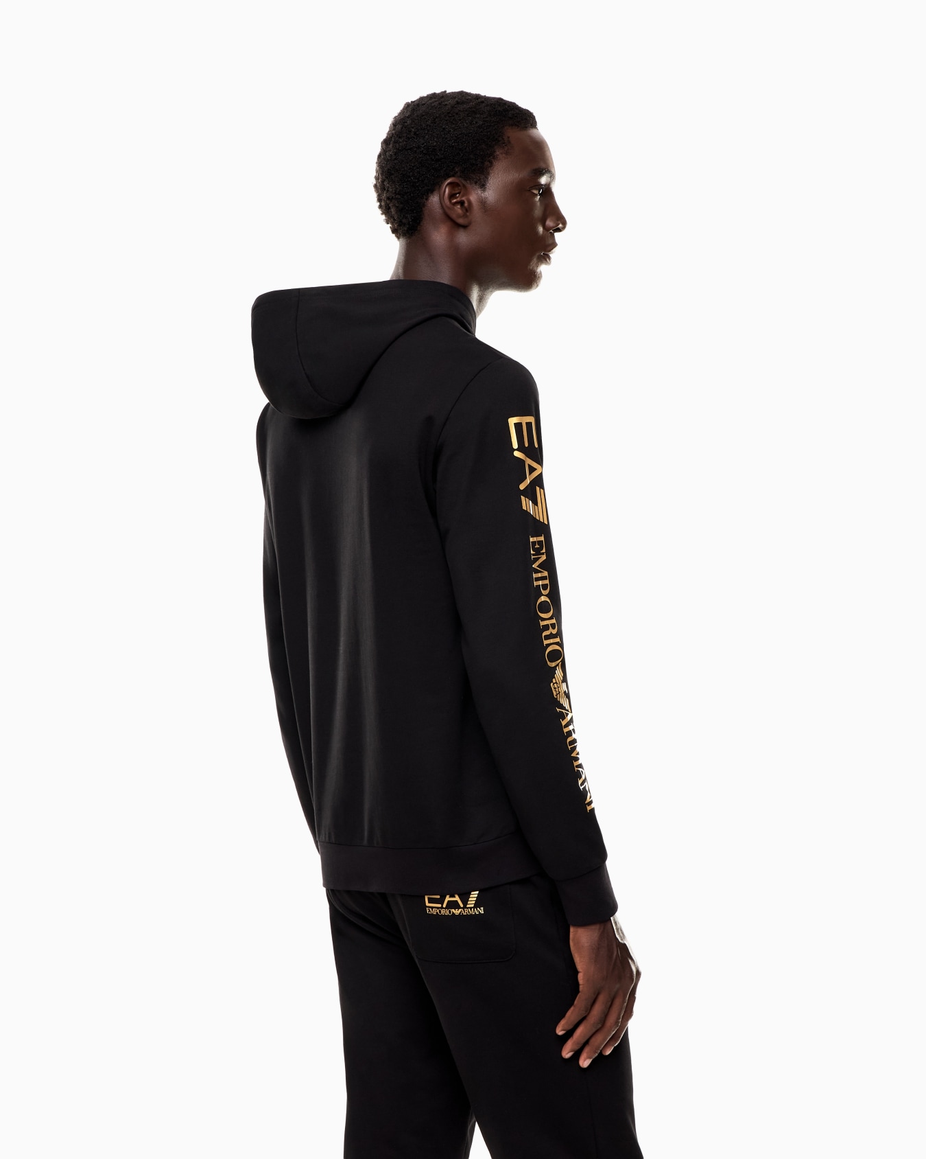 Logo Series cotton hooded, zip-up sweatshirt Slide 2