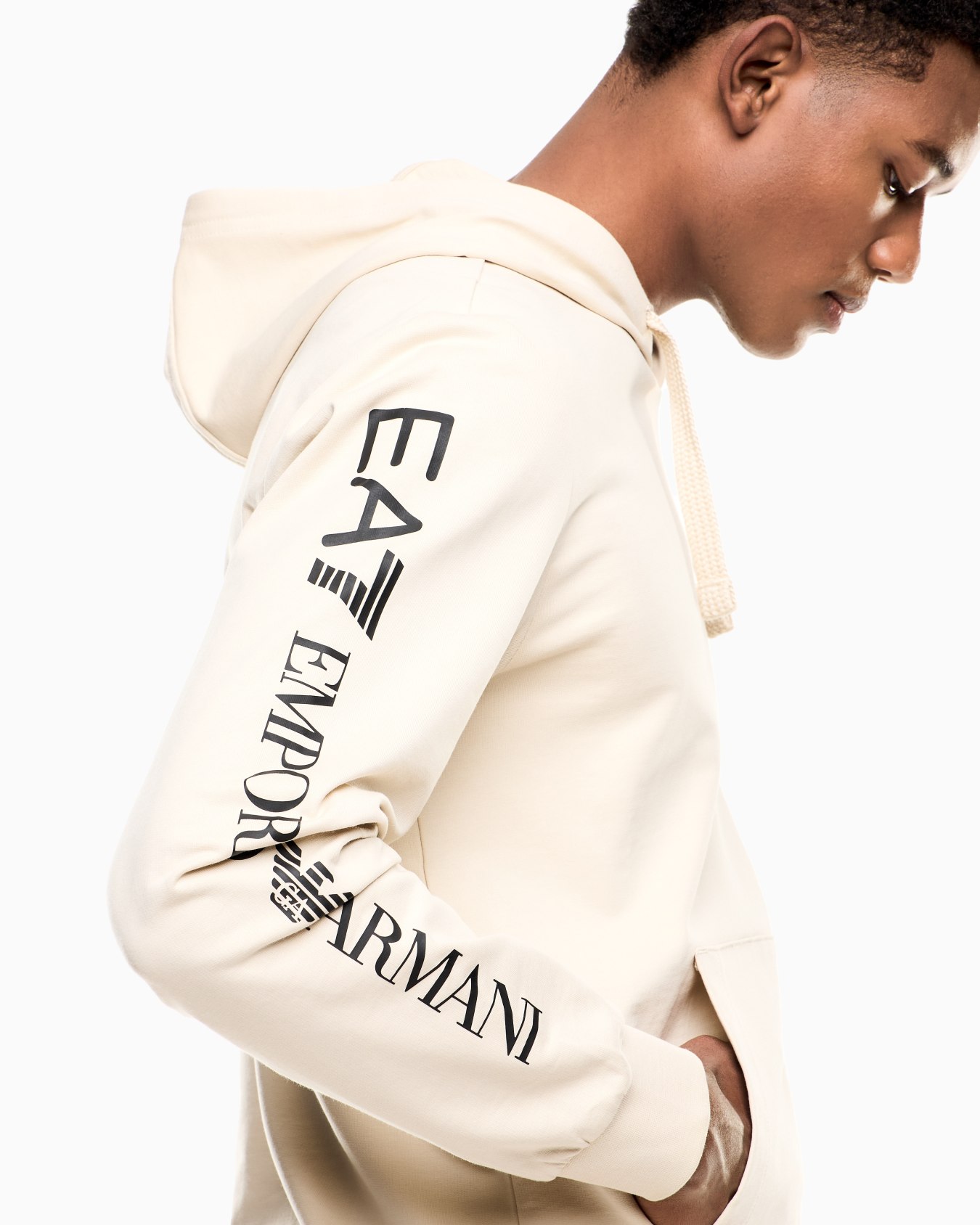 Sudadera con capucha y cremallera de algodón Logo Series Diapositiva 4