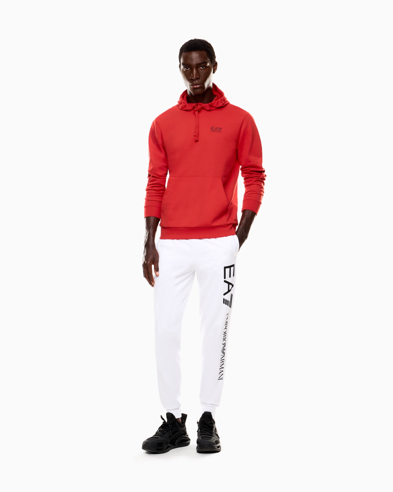 Logo Series cotton hooded, zip-up sweatshirt Slide 1