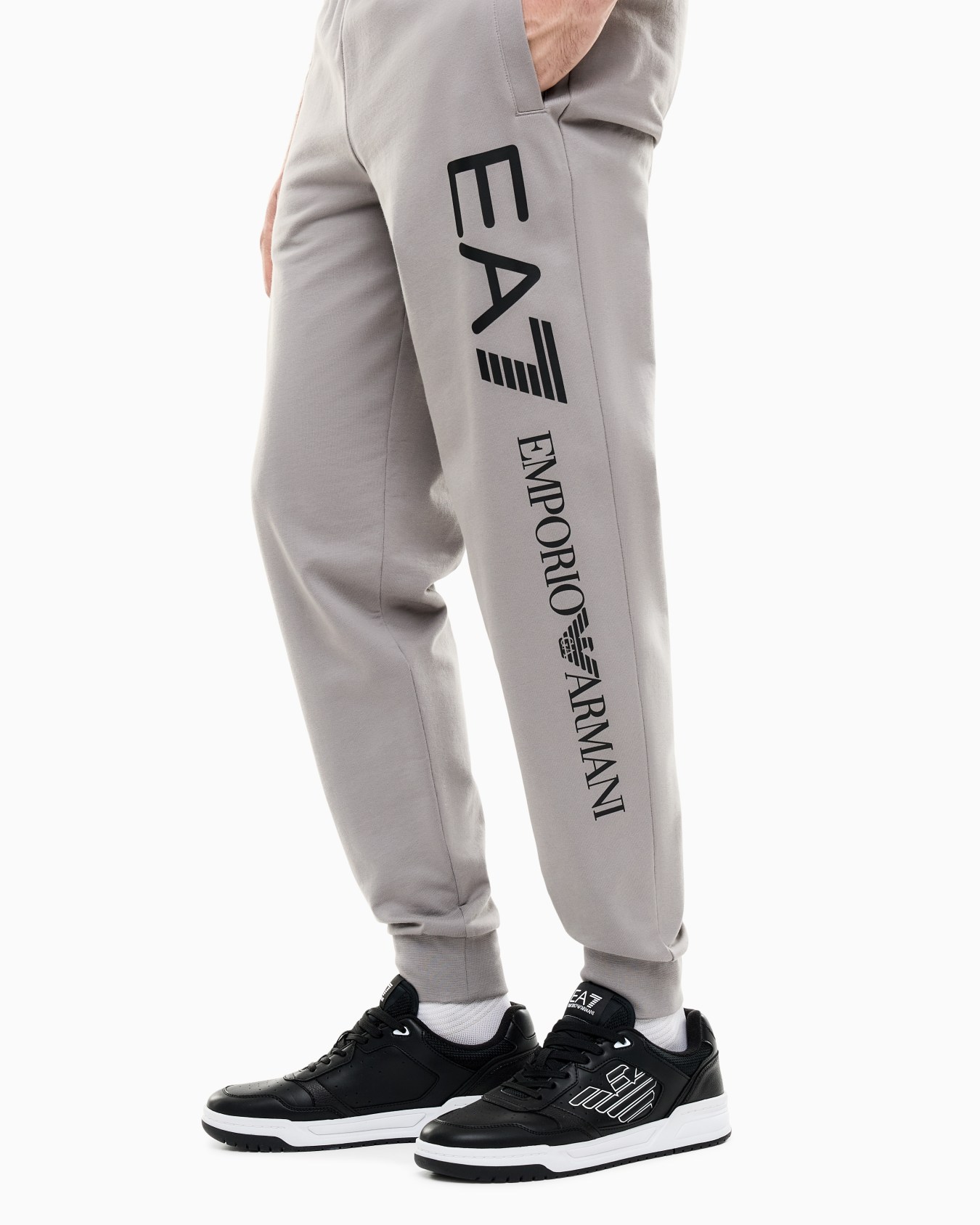 Logo joggers in slim-fit cotton with pockets Logo Series Slide 5