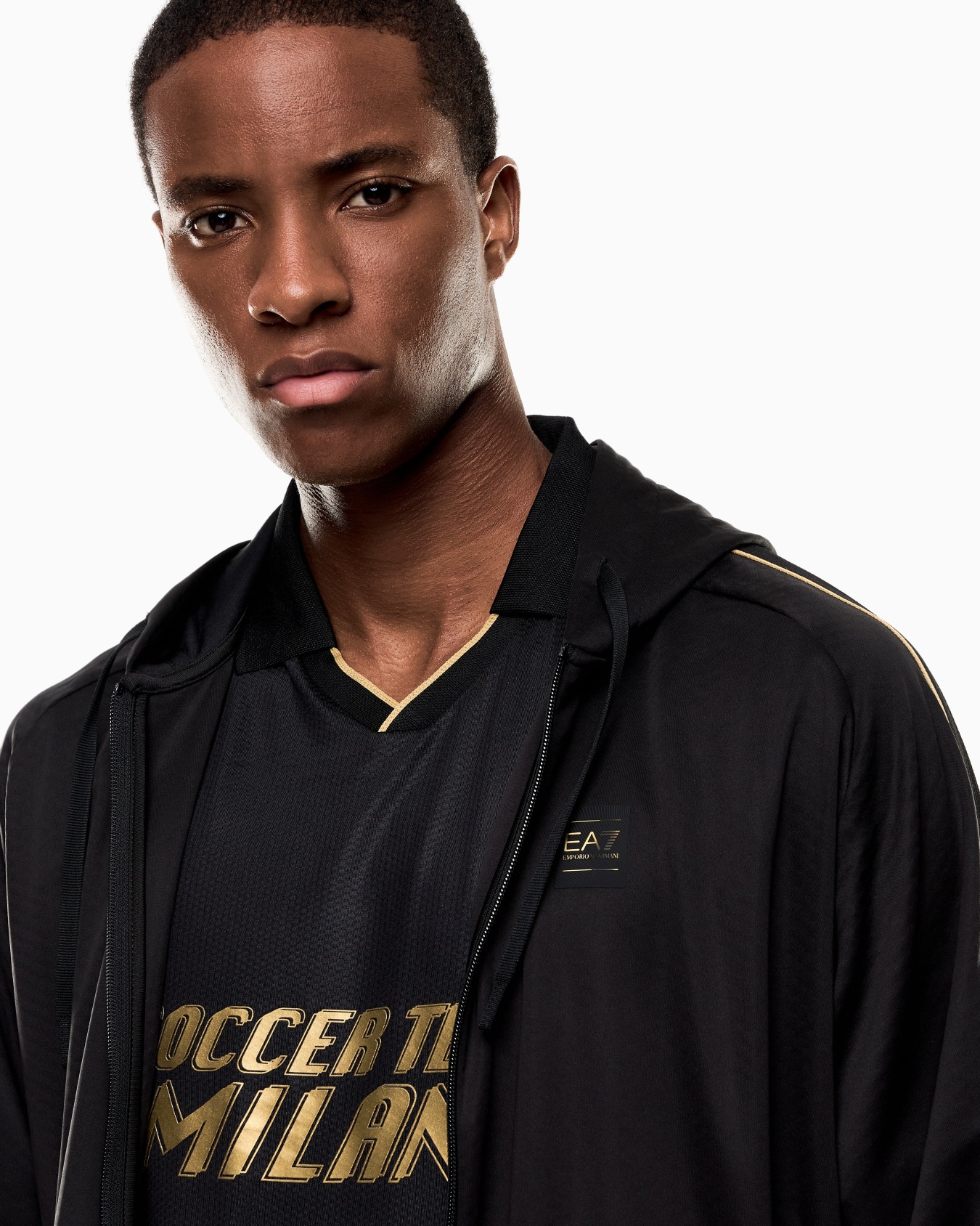 Soccer stretch technical fabric hooded sweatshirt Slide 4