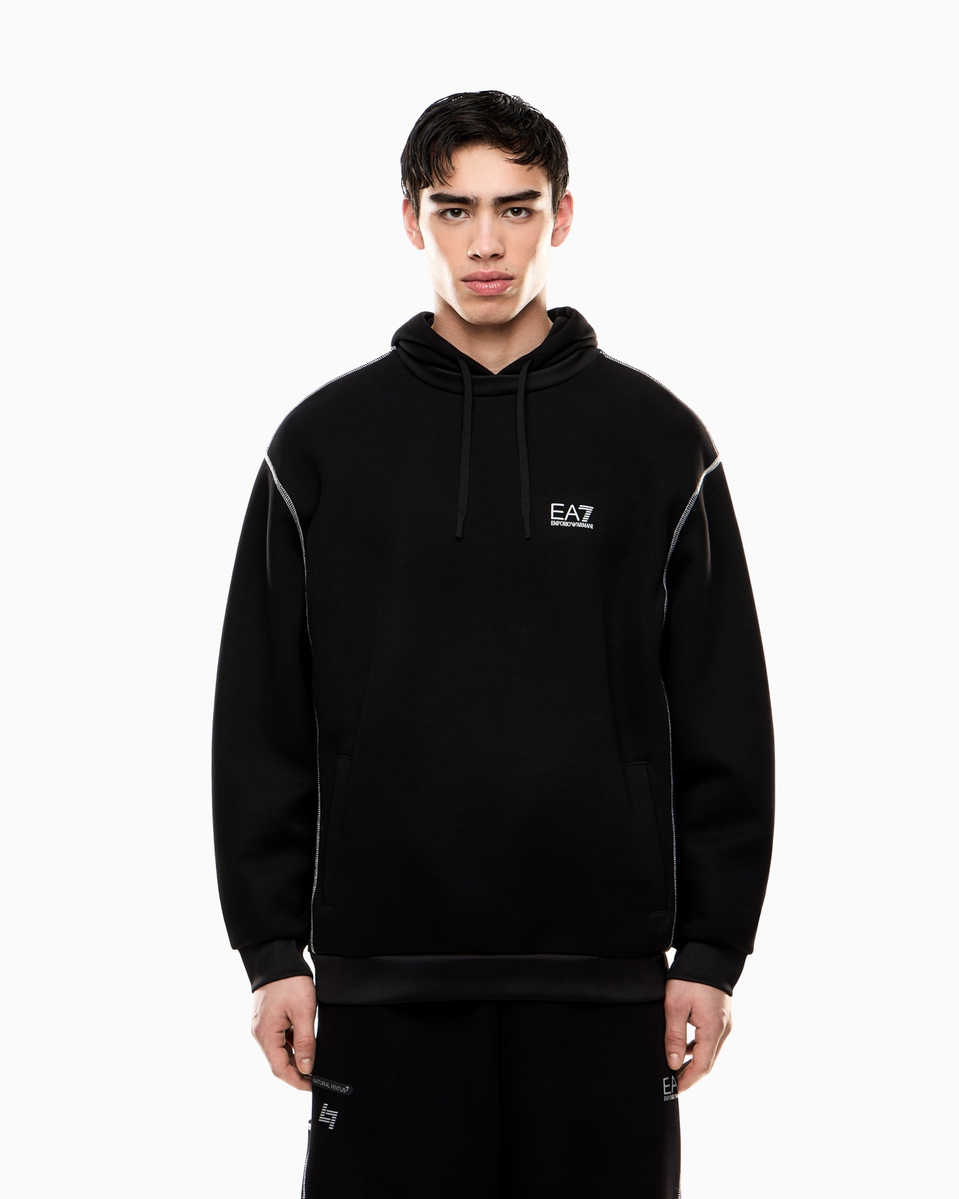 Dynamic Athlete hooded sweatshirt in Natural VENTUS7 technical fabric Slide 3