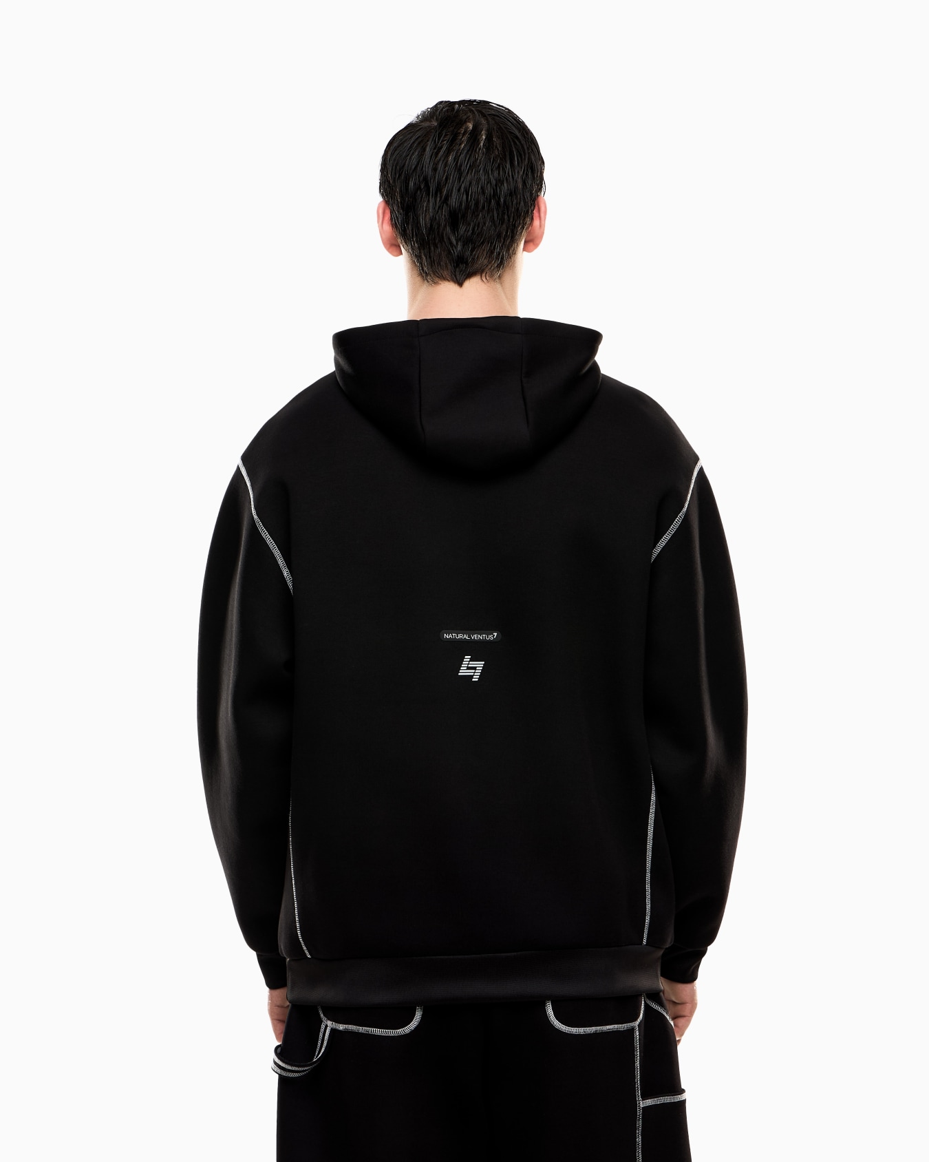 Dynamic Athlete hooded sweatshirt in Natural VENTUS7 technical fabric Slide 2