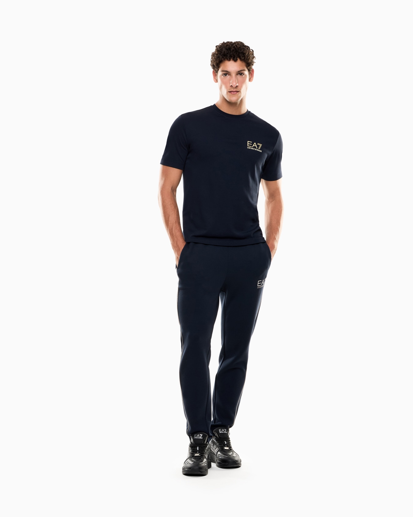 T-shirt à manches courtes Gold Label en mélange de viscose Diapositive 1