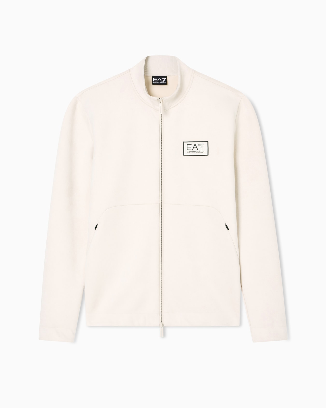 Gold Label zip-up sweatshirt in suede-effect fabric Slide 0