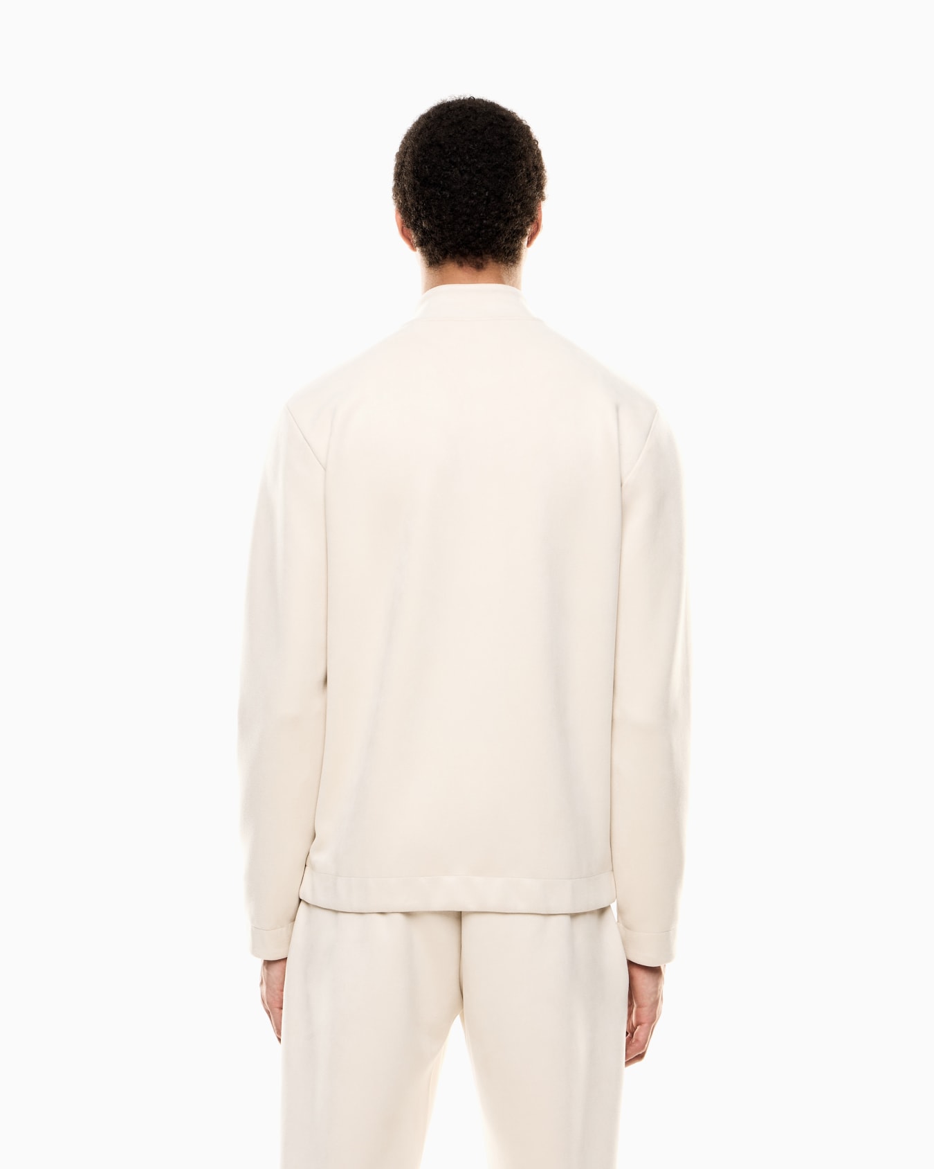 Gold Label zip-up sweatshirt in suede-effect fabric Slide 2