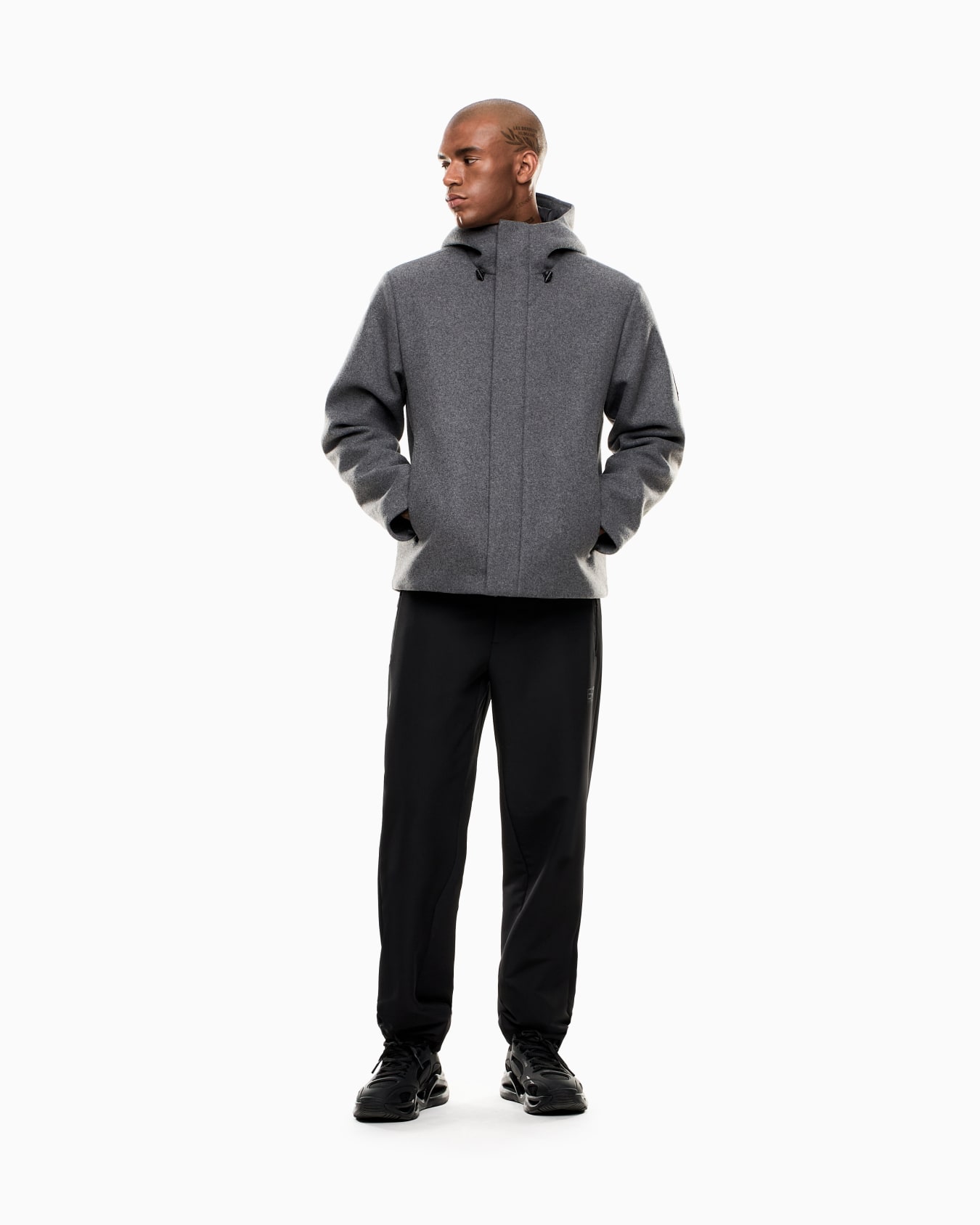 Wool-blend cloth pea coat Slide 2