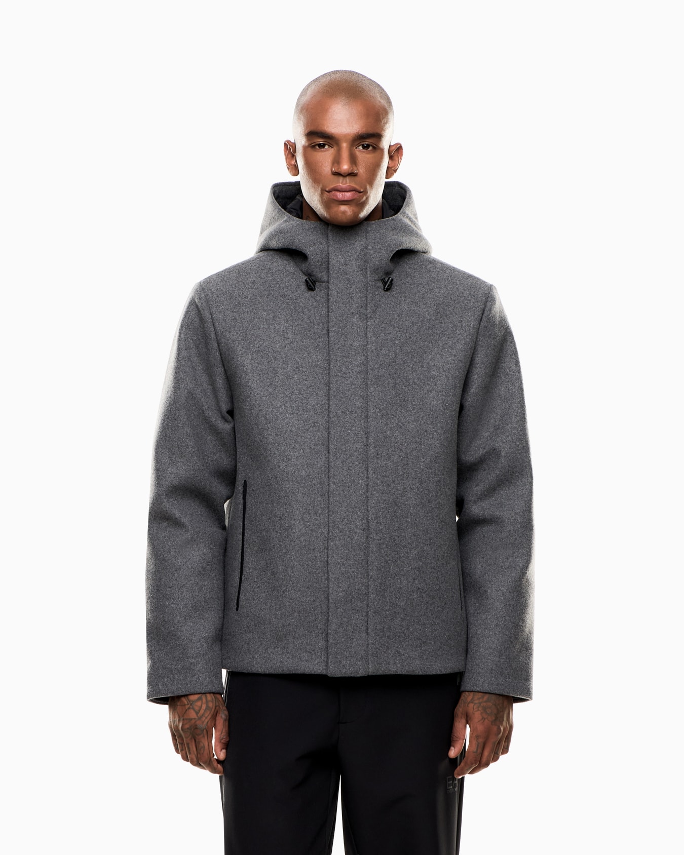 Wool-blend cloth pea coat Slide 4