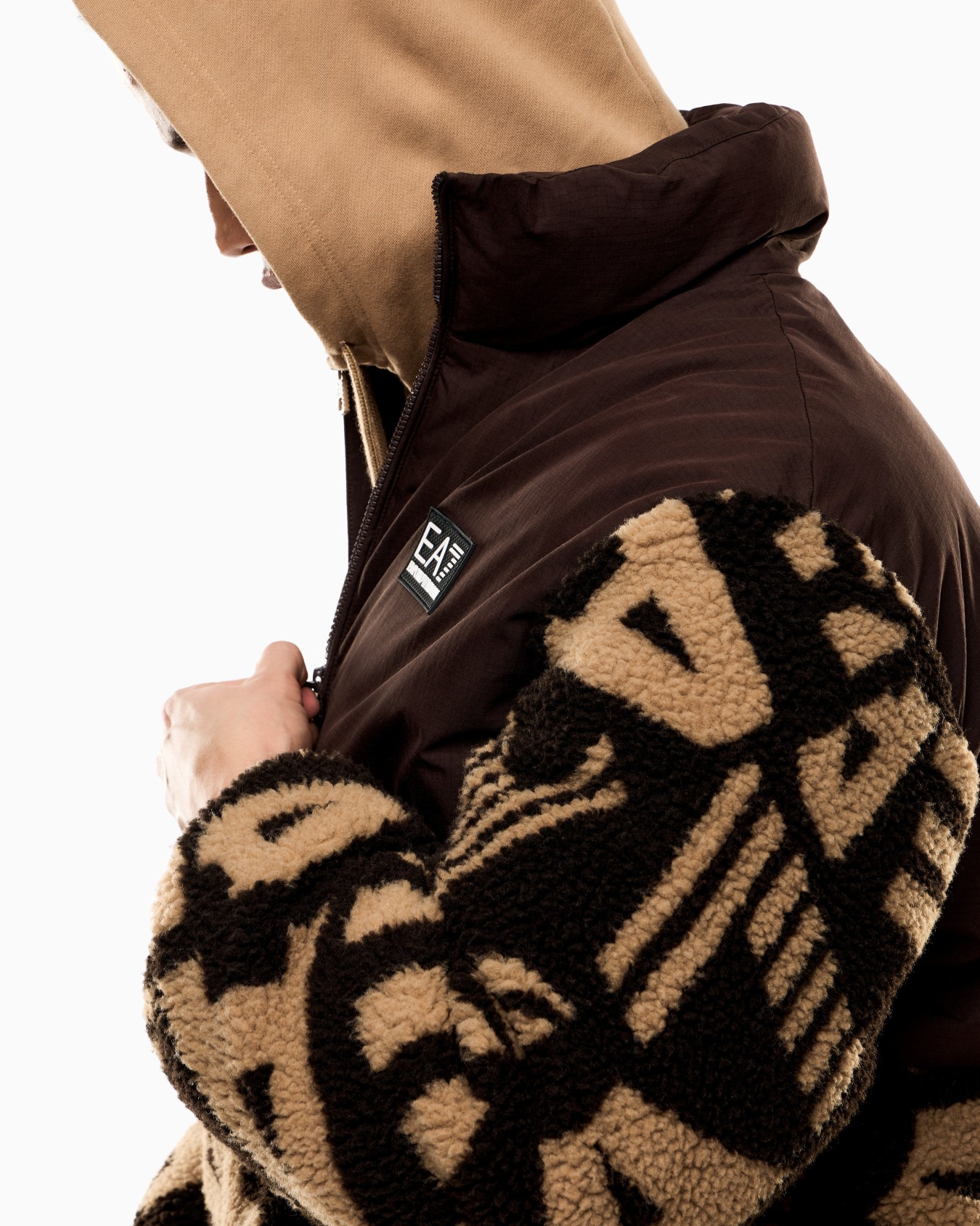 Padded jacket in monogram teddy fabric Slide 4