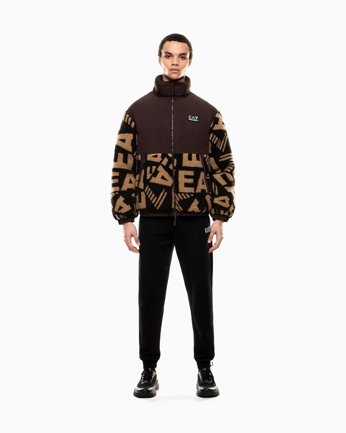 Padded jacket in monogram teddy fabric Slide 1