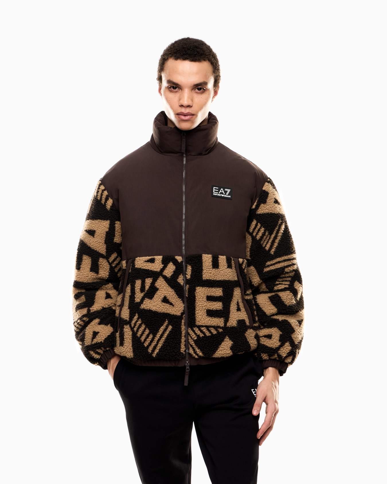 Padded jacket in monogram teddy fabric Slide 3
