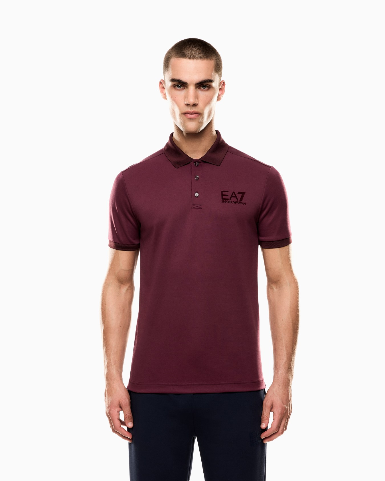 Polo Lux Identity en piqué de modal mélangé Diapositive 3