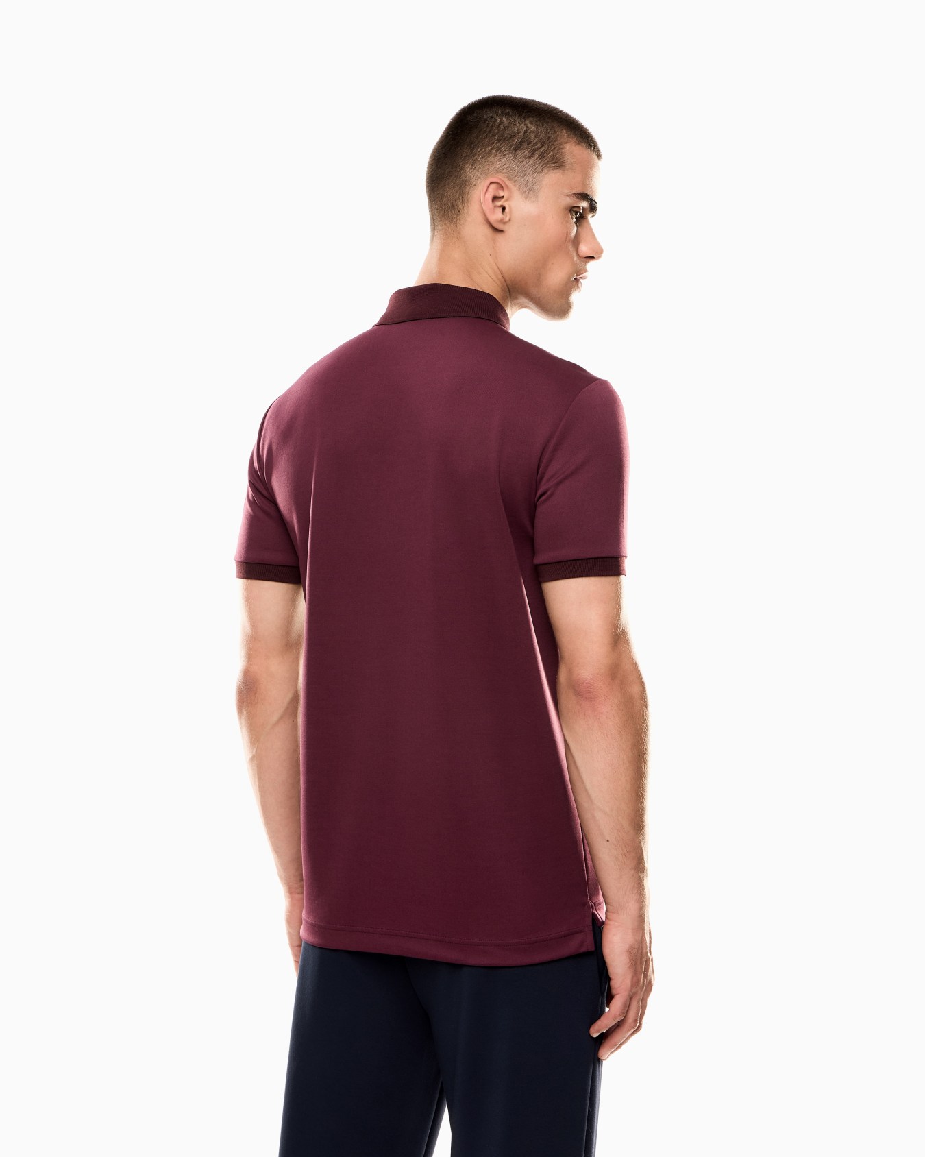 Polo Lux Identity en piqué de modal mélangé Diapositive 2