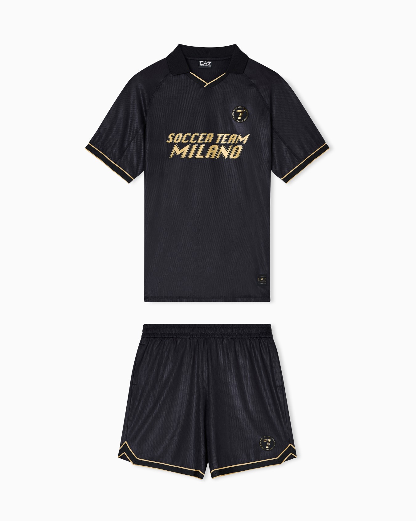 Completo t-shirt e shorts Soccer in jersey jacquard Slide 0