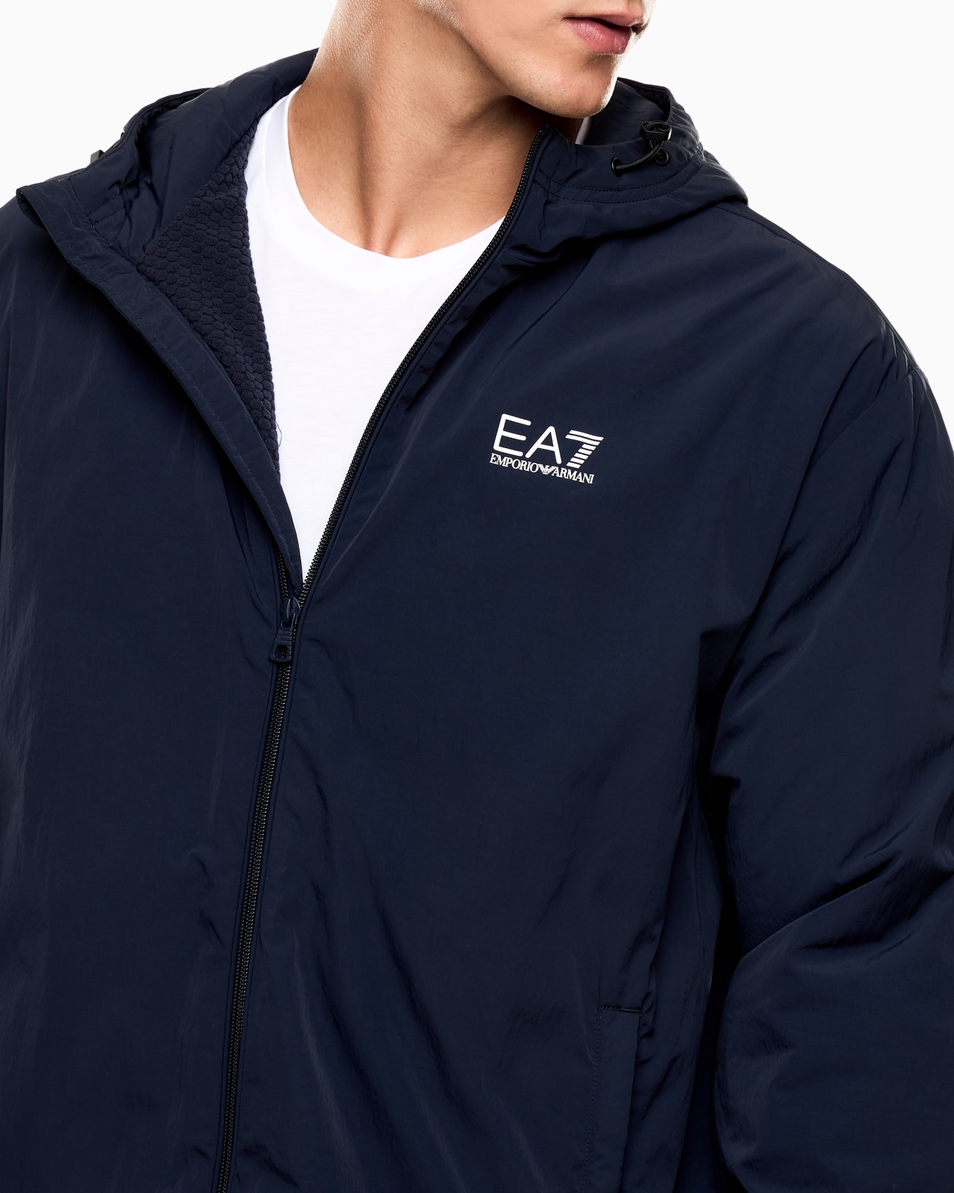 Core Identity nylon hooded sweatshirt Slide 4