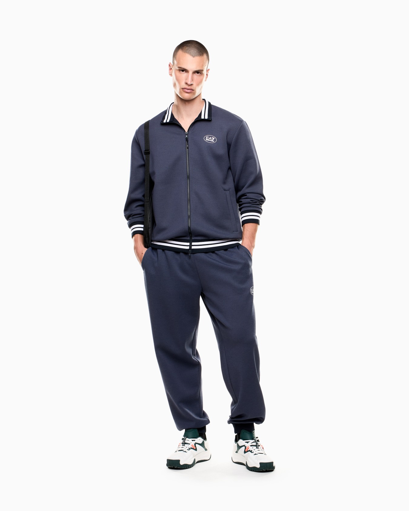 Sweat-shirt Tennis Club en interlock de mélange de viscose stretch Diapositive 1
