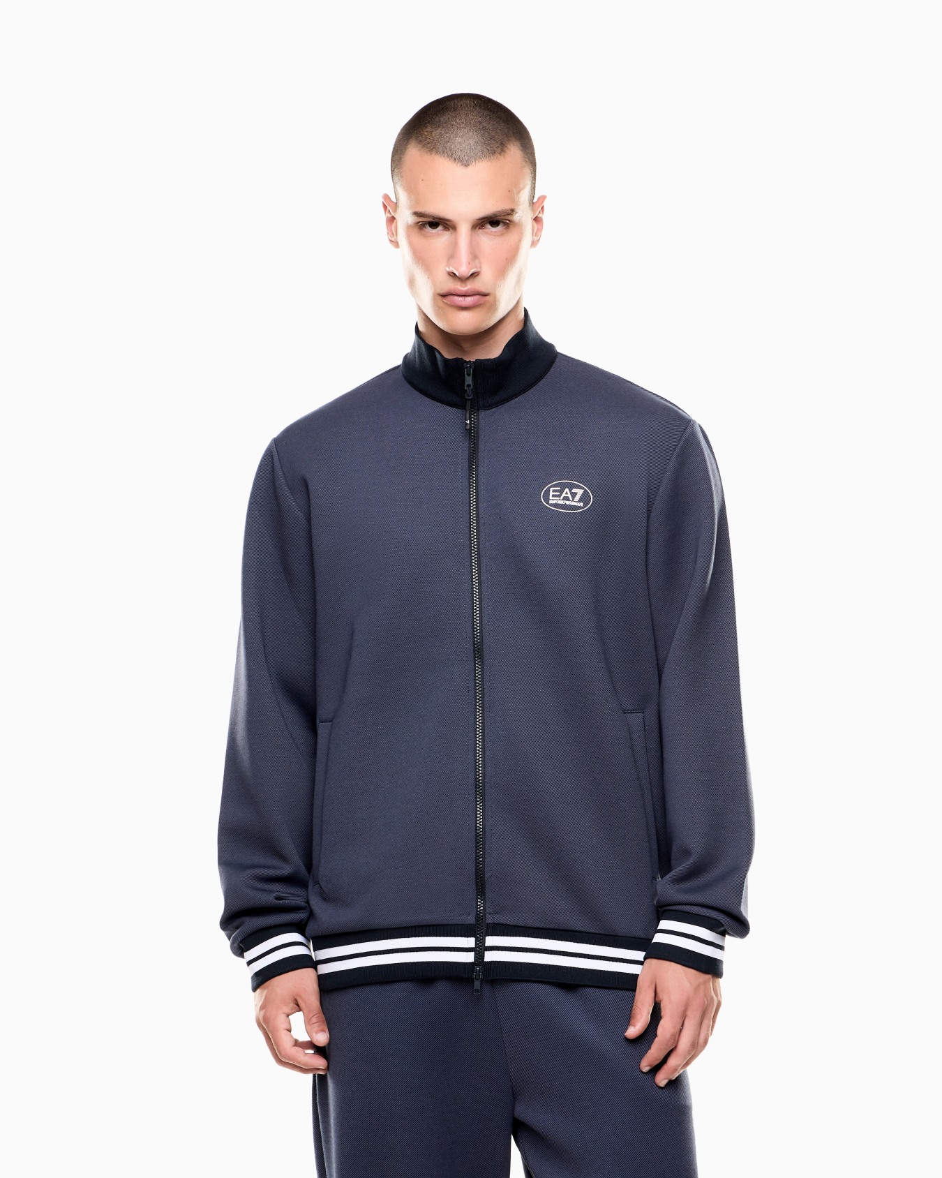 Sweat-shirt Tennis Club en interlock de mélange de viscose stretch Diapositive 3