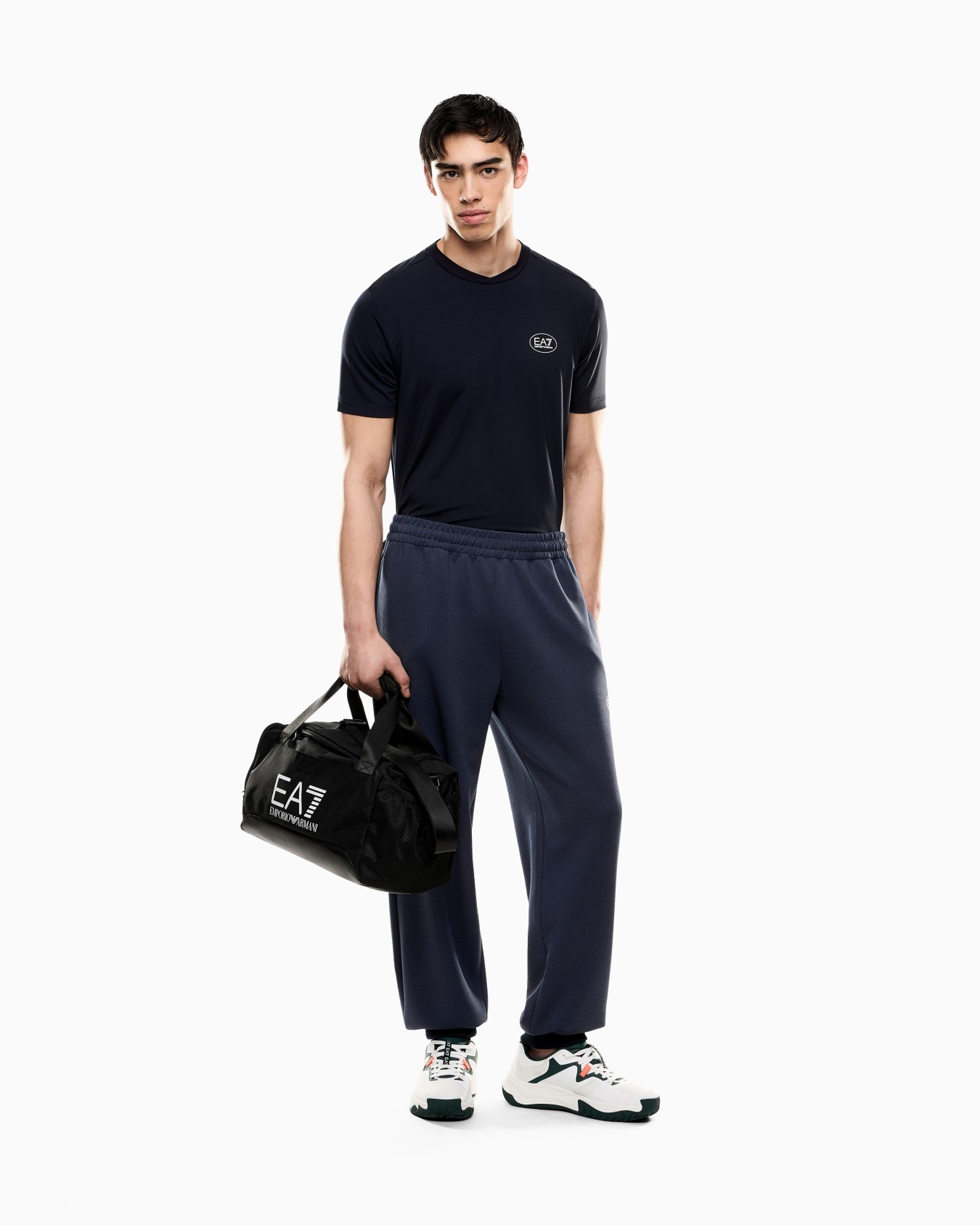 Pantalones de chándal de interlock de mezcla de viscosa elástica Tennis Club Diapositiva 1