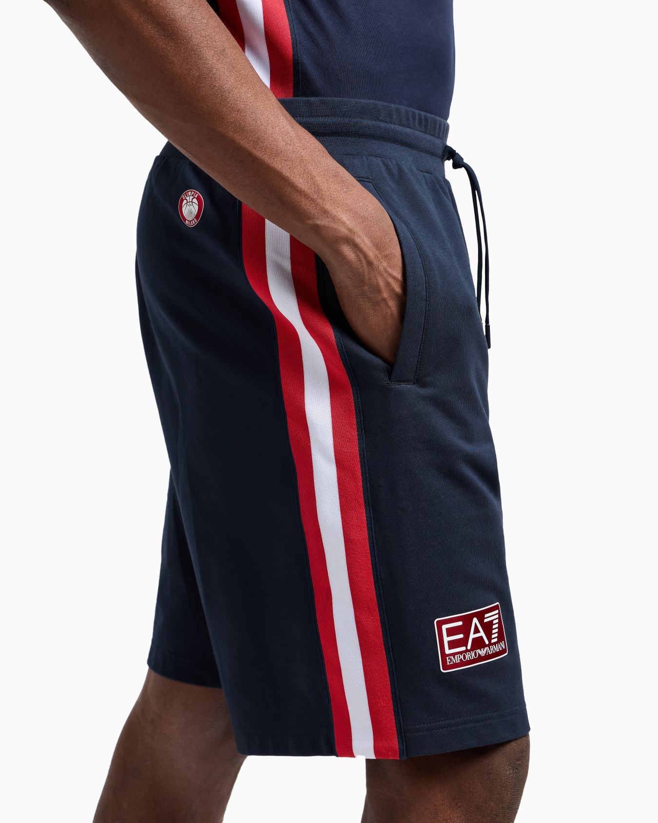 Olimpia Milano Bermuda shorts in cotton jersey Slide 4