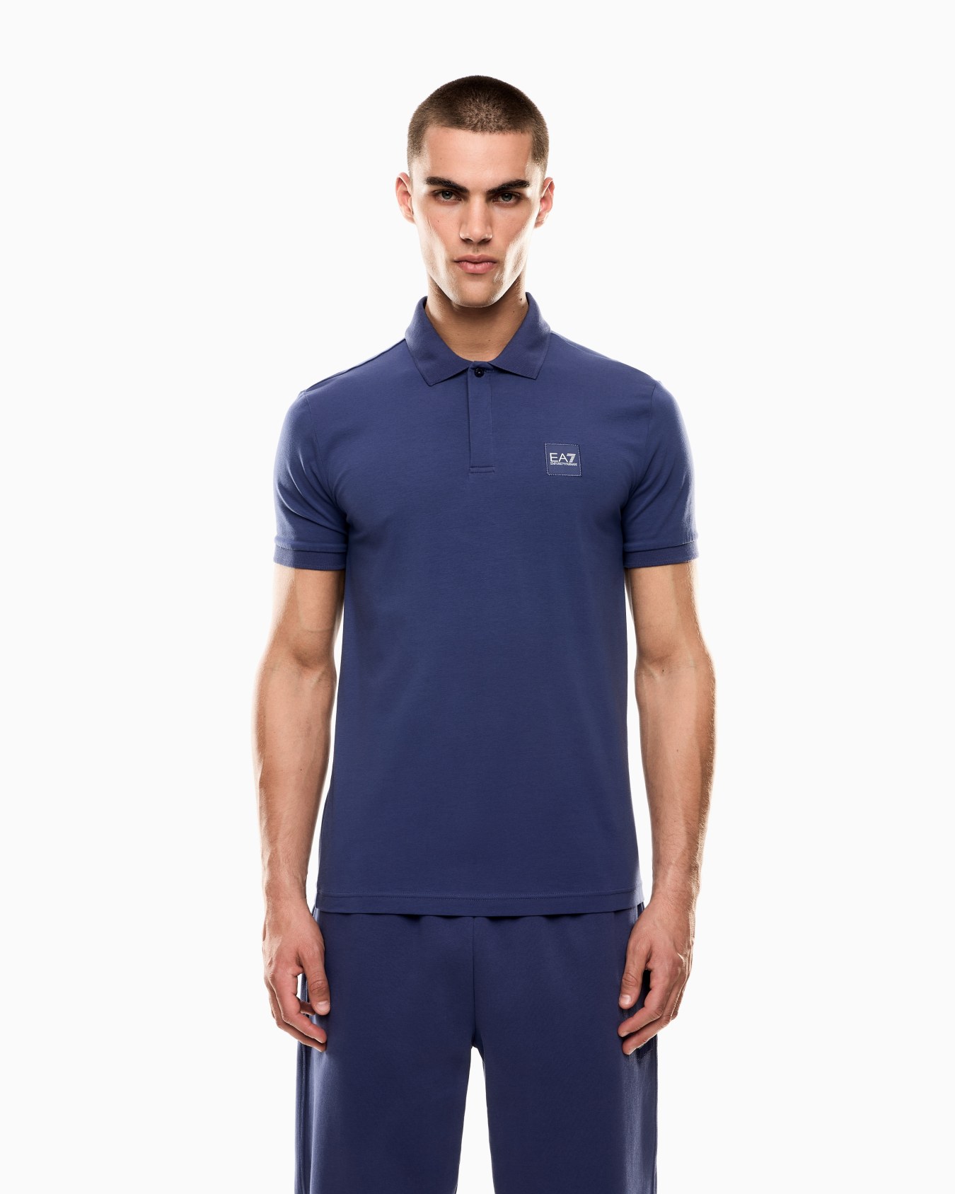 Visibility stretch cotton-jersey polo shirt Slide 3