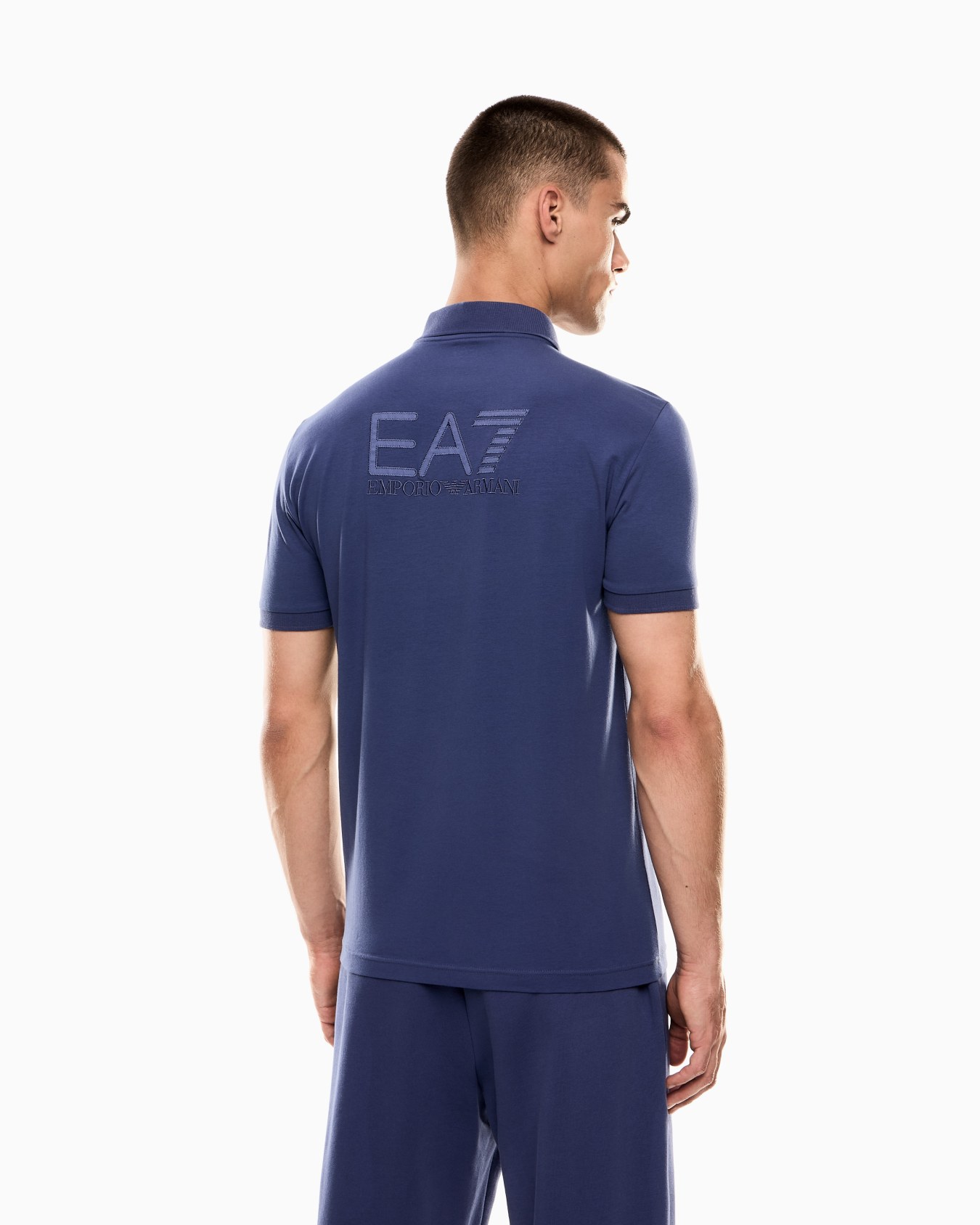 Visibility stretch cotton-jersey polo shirt Slide 2