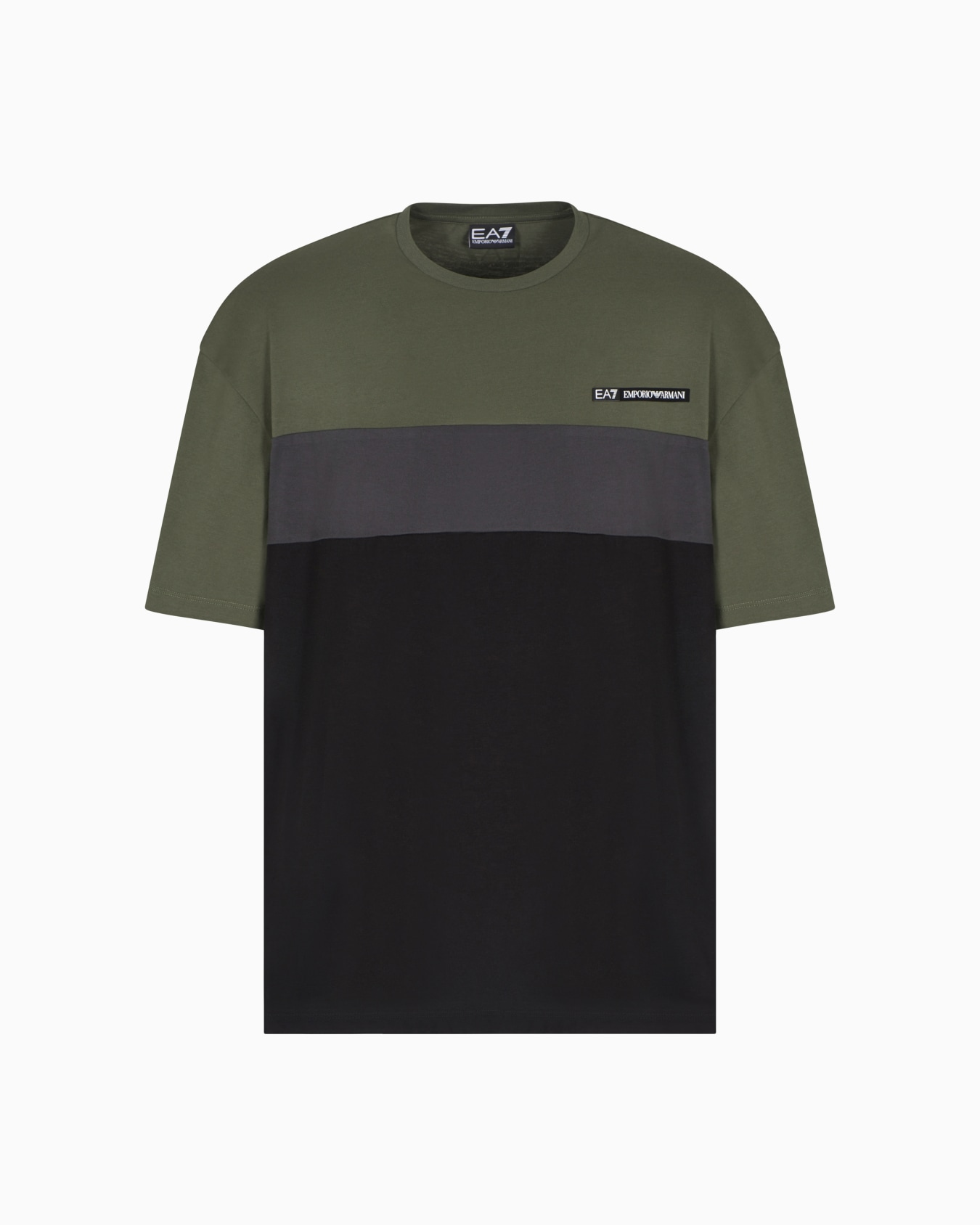 <オンライン限定>Athletic Colour Block クルーネックTシャツ コットン混紡 スライドする 0