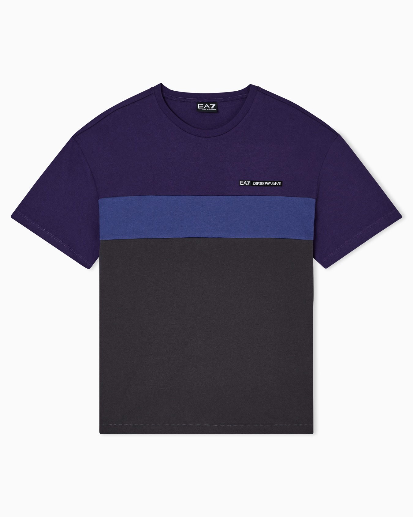 Athletic Colour Block cotton-blend crew-neck T-shirt Slide 0